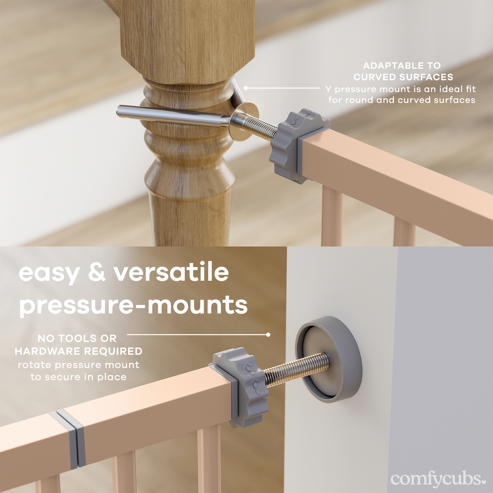 Baby Safety Gate in Blush