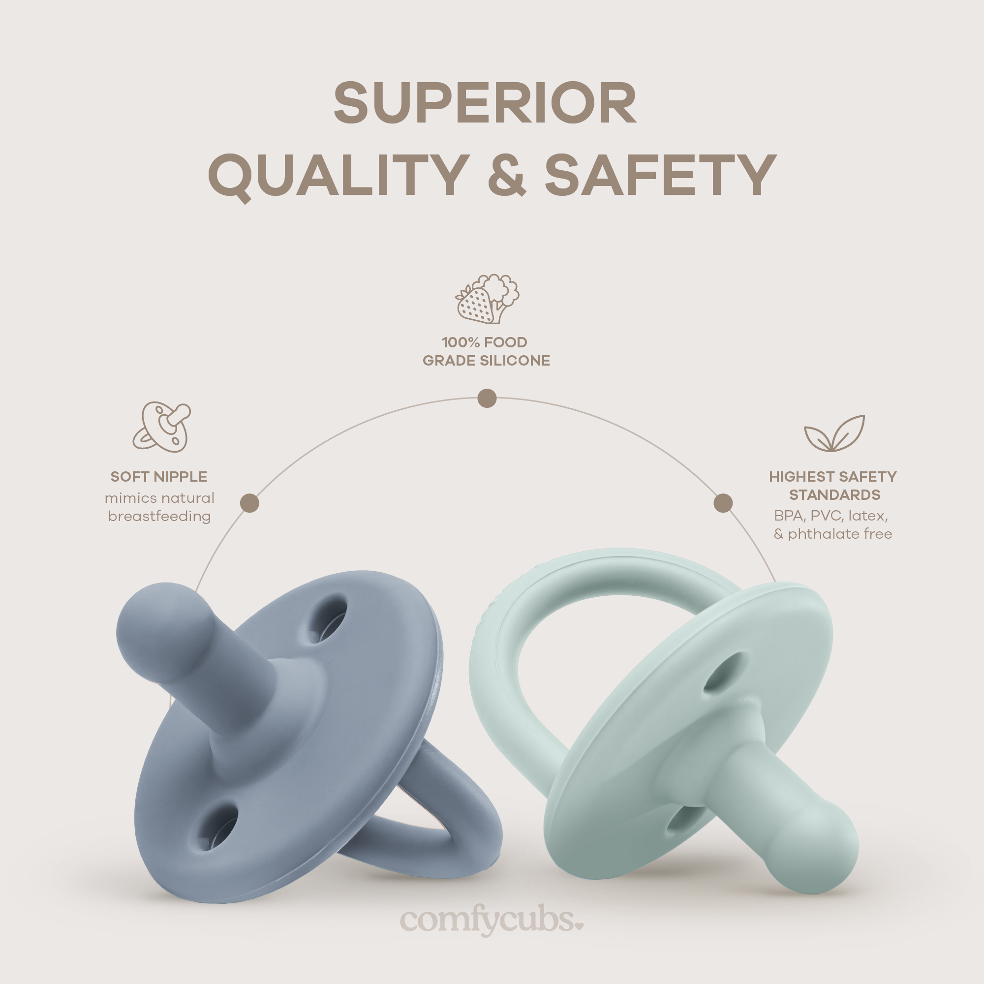 Pacifiers in Multicolor Boy, 5 Pack