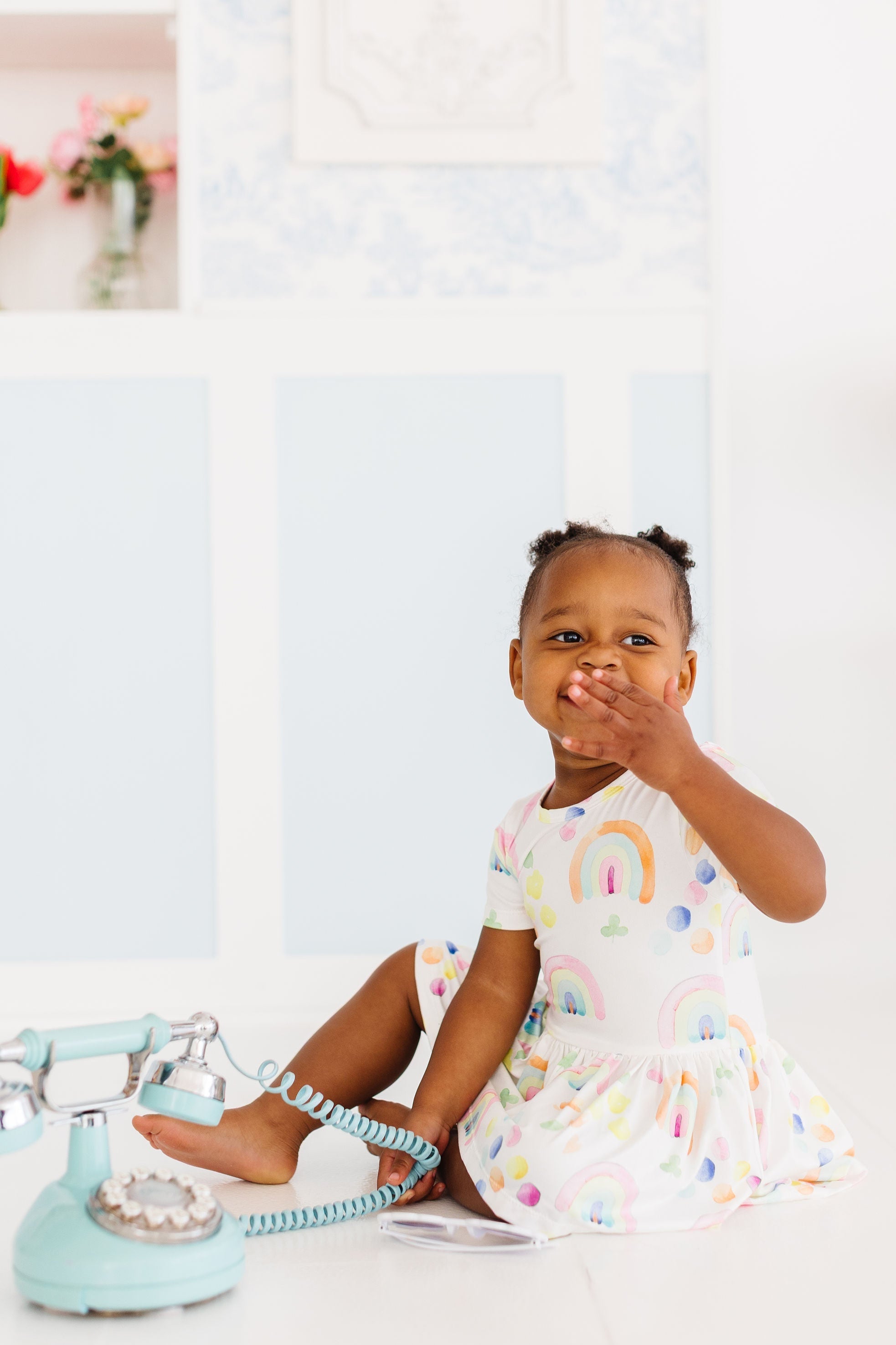 SALE Watercolor Rainbows S/S Twirl Bodysuit