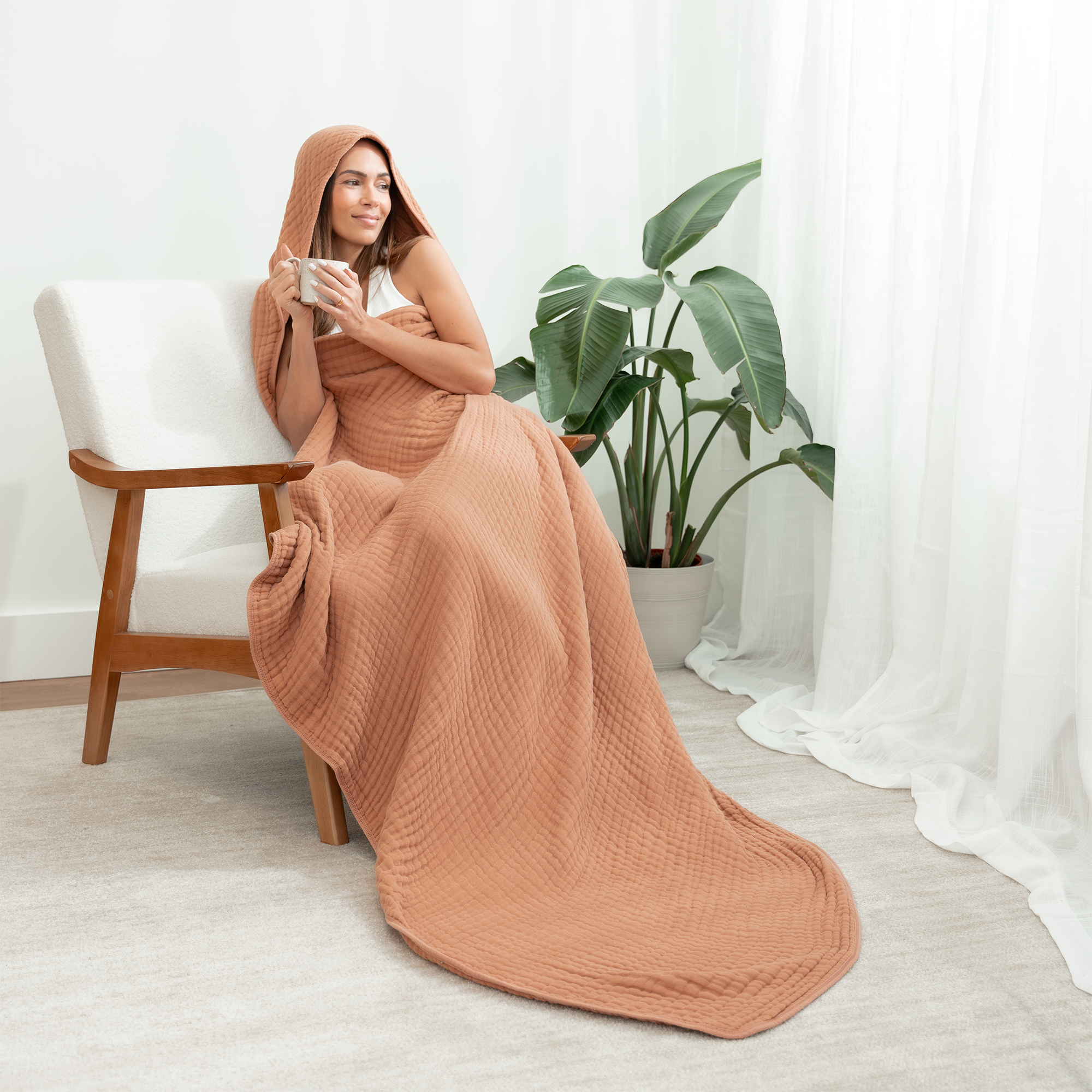 Adult Muslin Hooded Towel
