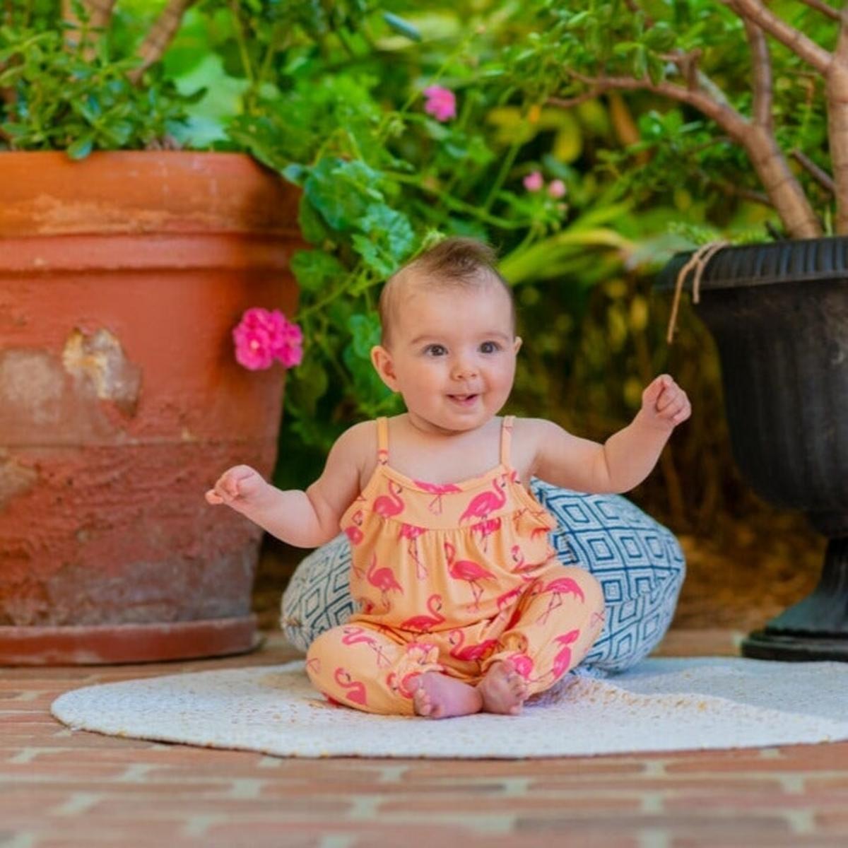 Tank Pant Romper - Flamingo Peach