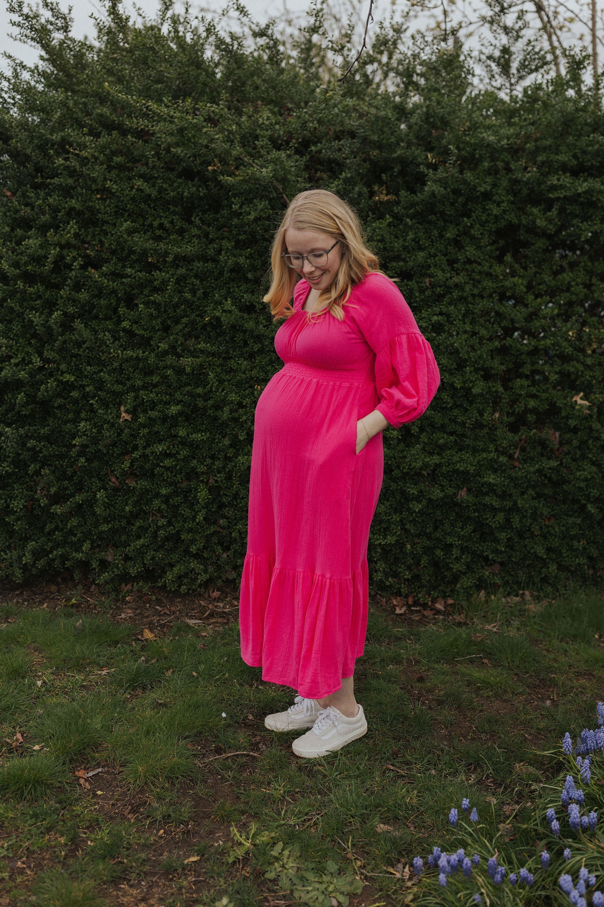 Eliza Maternity and Nursing Dress - Pink