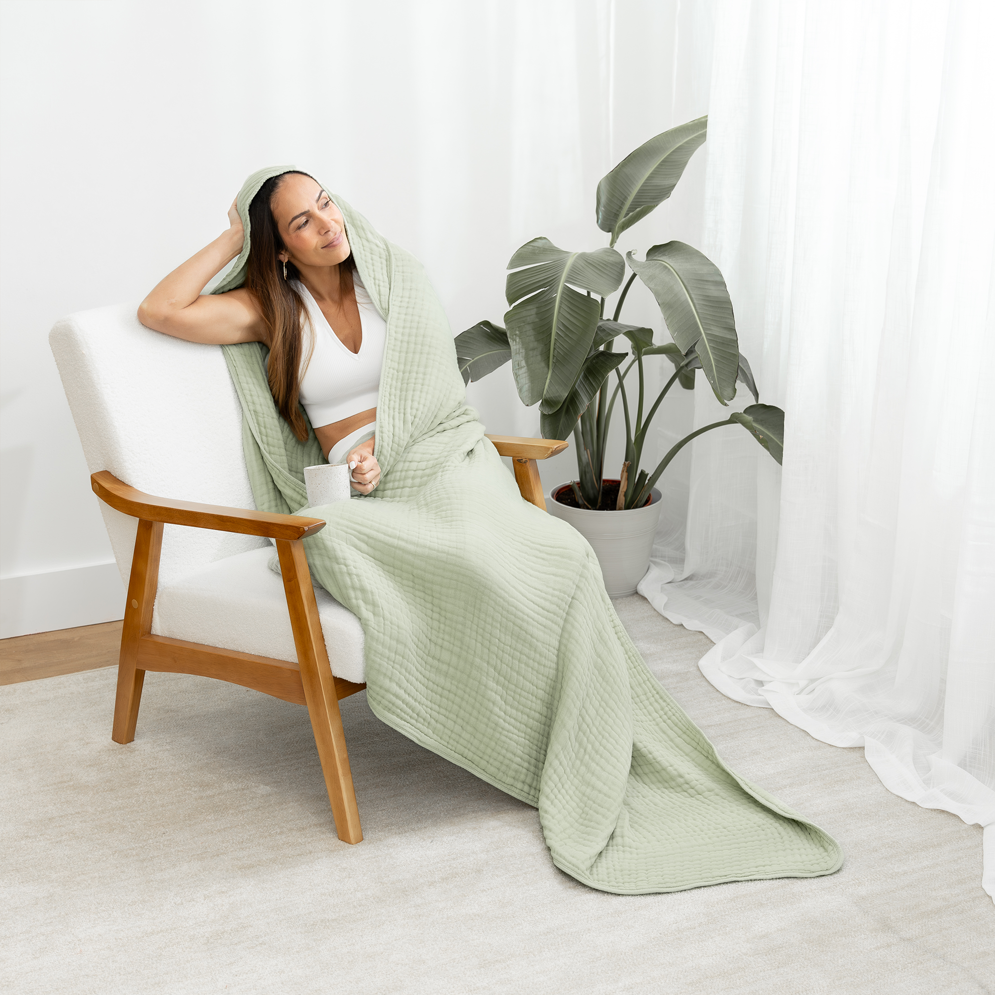 Adult Muslin Hooded Towel