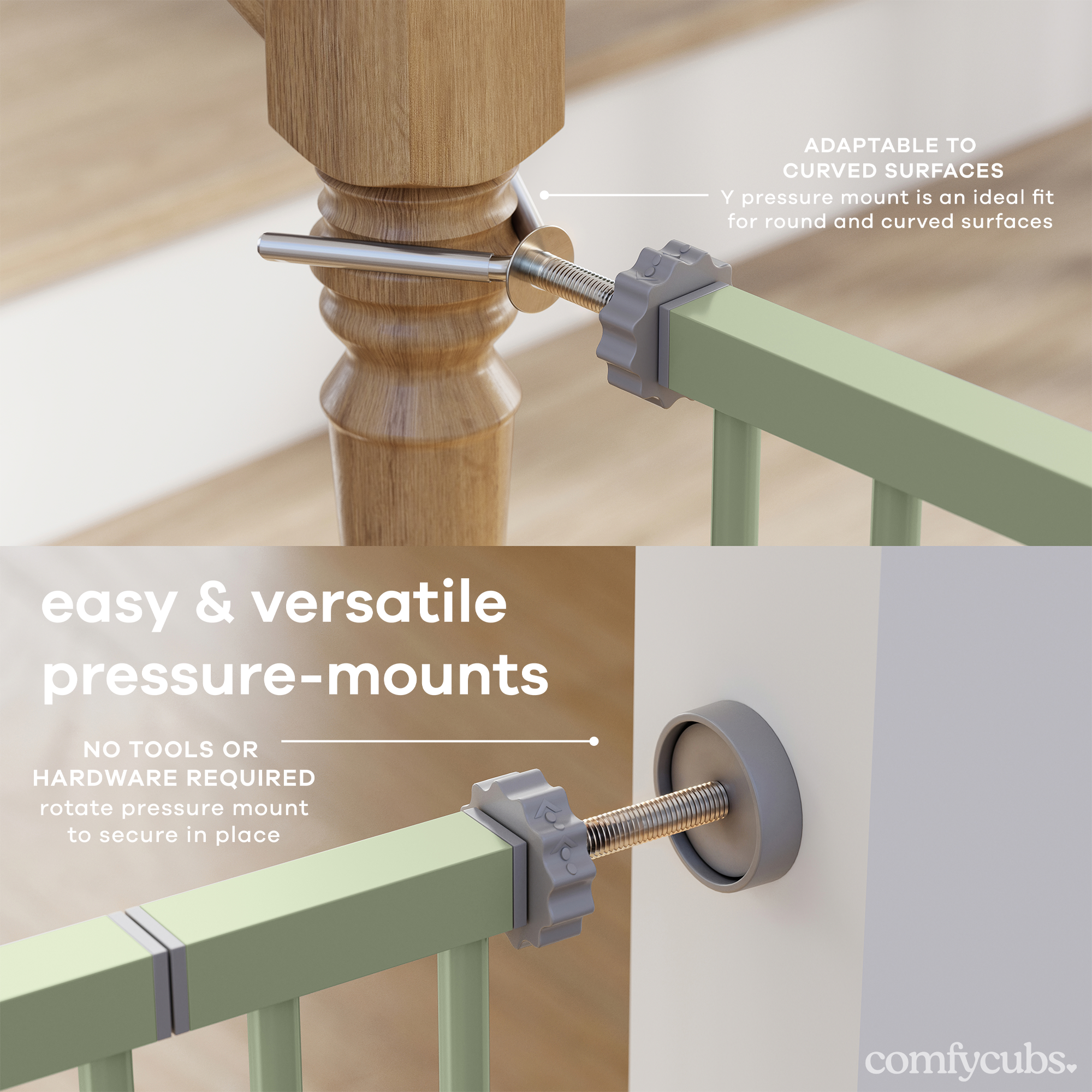 Baby Safety Gate in Sage