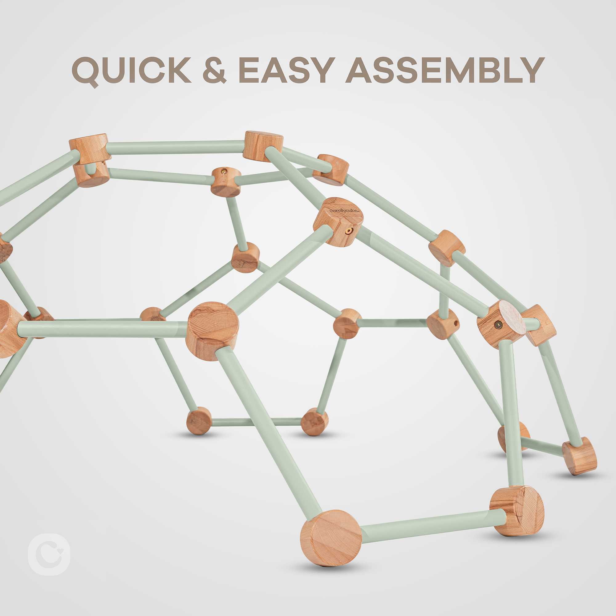 Wooden Climber for Kids in Sage