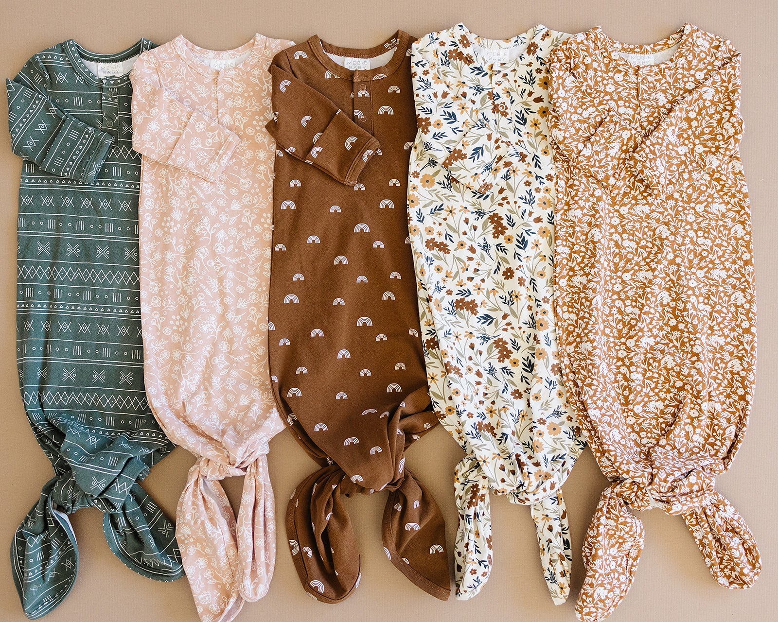 Rust Rainbow Knot Gown  Mebie Baby