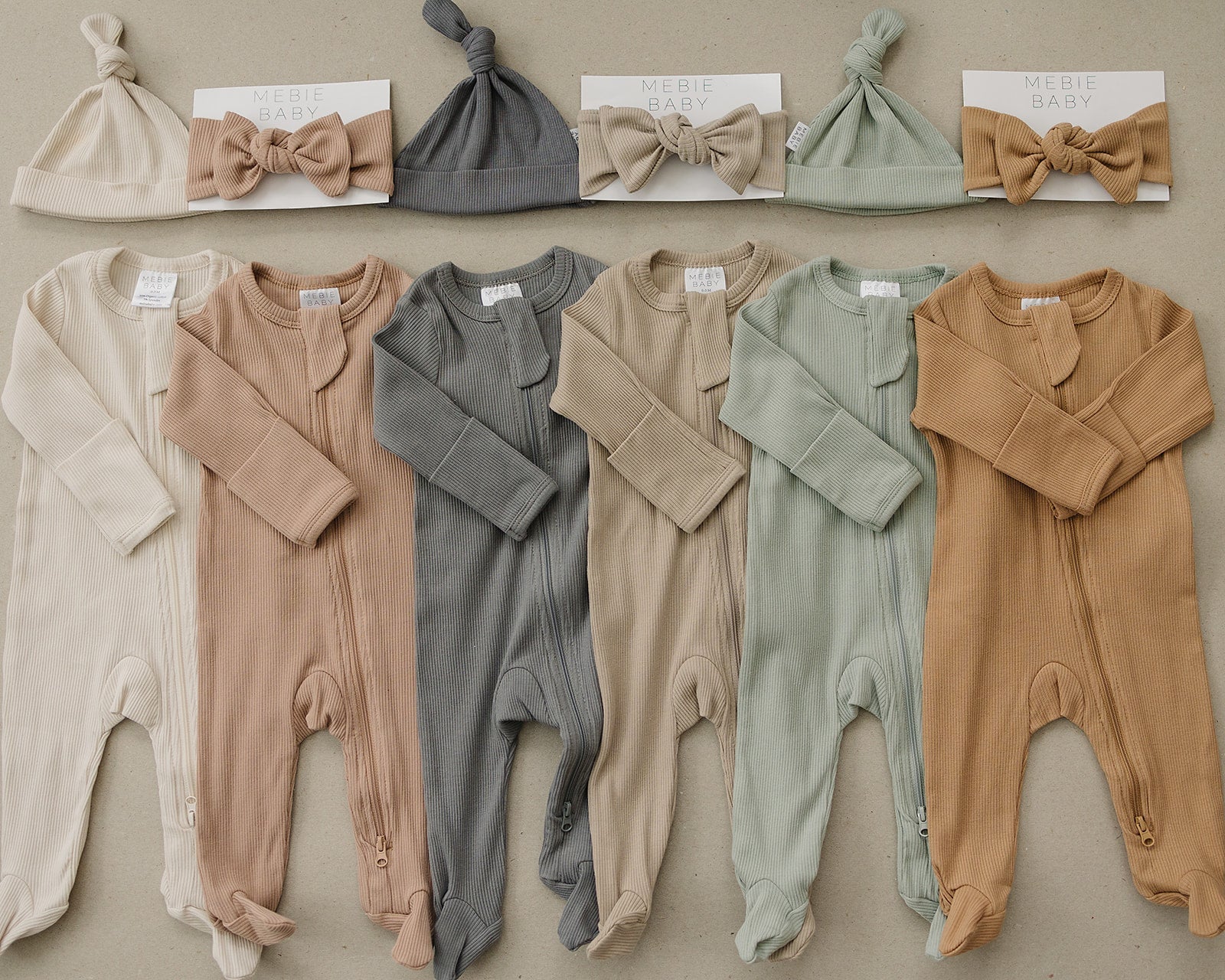 Sage Organic Cotton Ribbed Head Wrap Mebie Baby