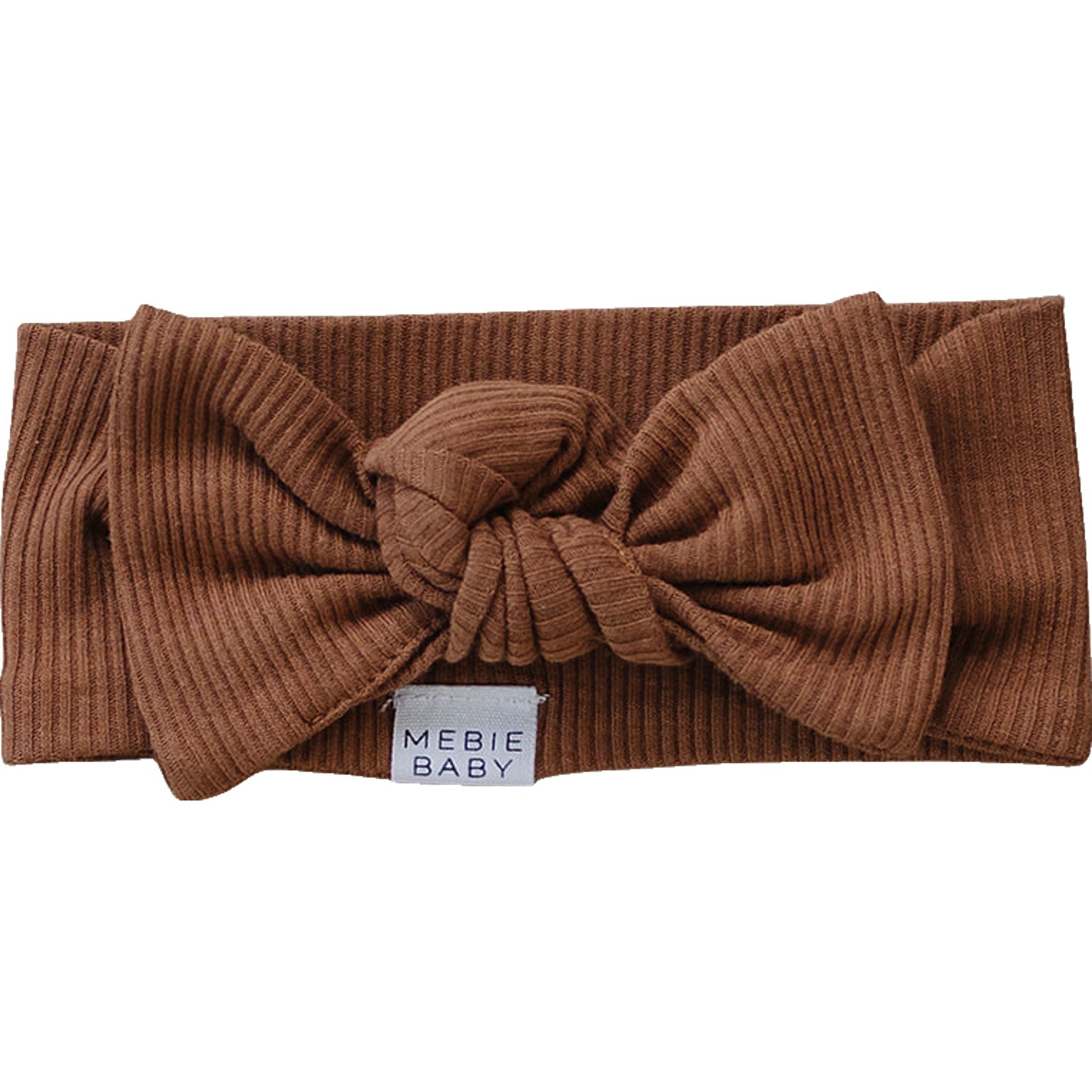 Rust Organic Cotton Ribbed Head Wrap Mebie Baby