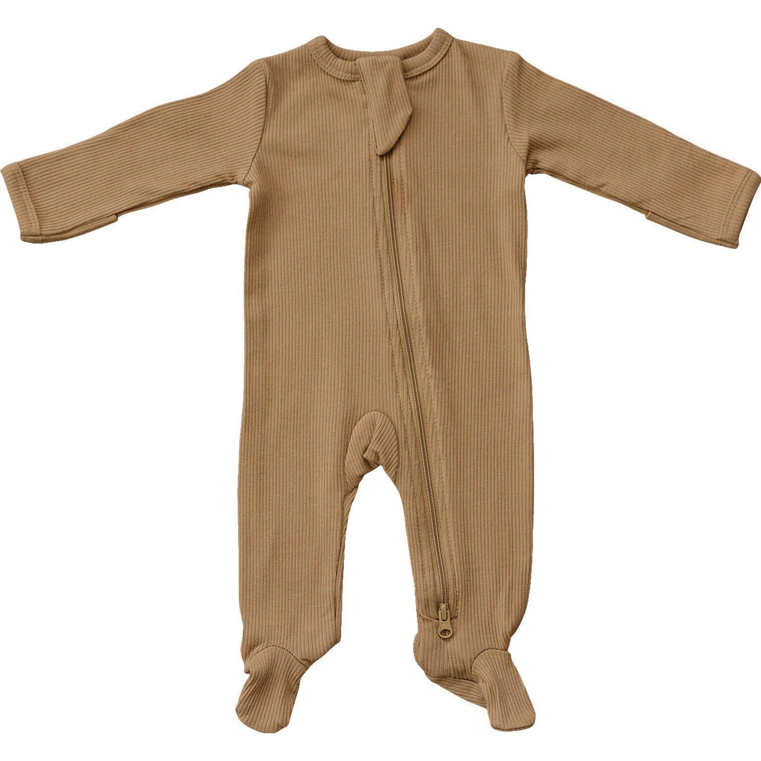 Cafe Organic Cotton Ribbed Zipper Mebie Baby