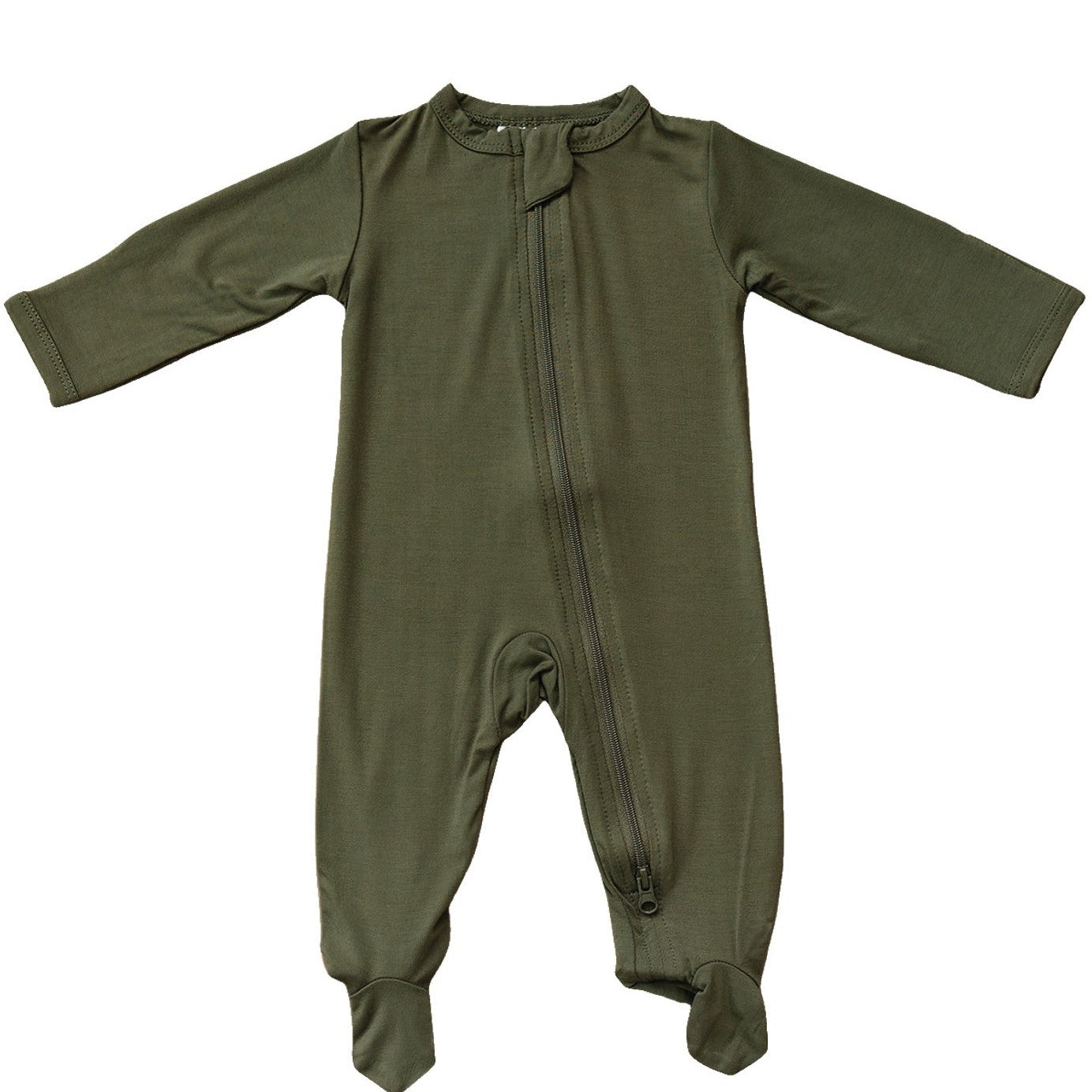 Olive Bamboo Zipper Mebie Baby