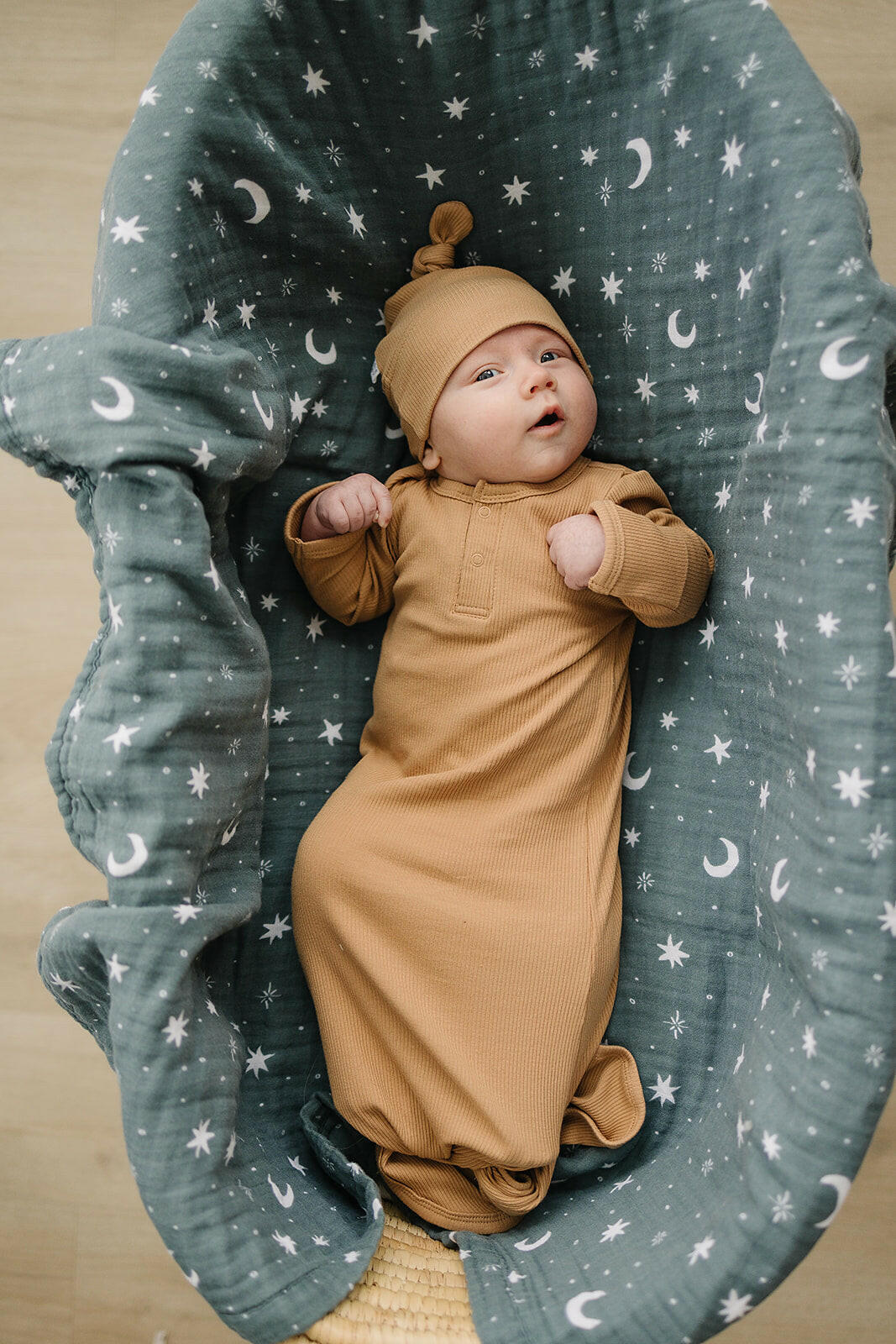 Cafe Organic Ribbed Newborn Knot Hat Mebie Baby