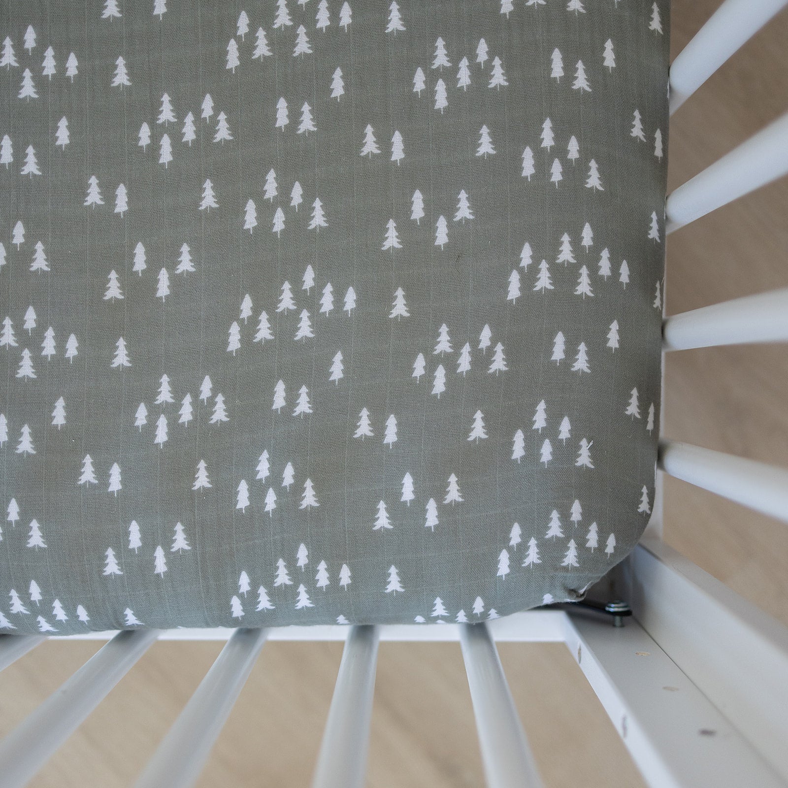Pines Muslin Crib Sheet  Mebie Baby