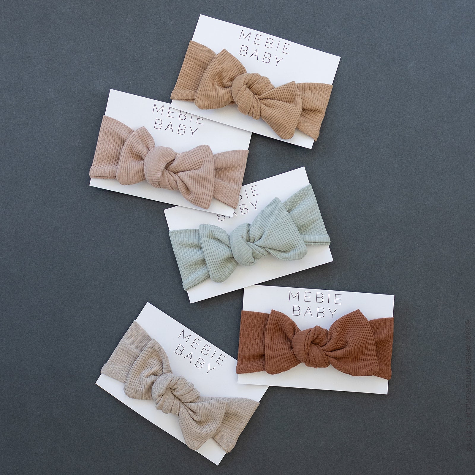 Oatmeal Organic Cotton Ribbed Head Wrap Mebie Baby