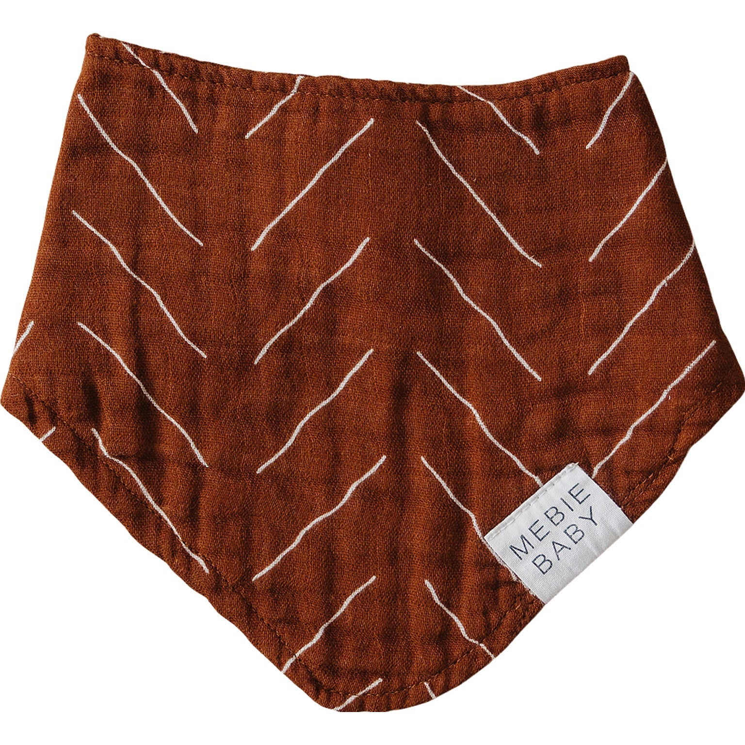 Rust Mudcloth Bib  Mebie Baby