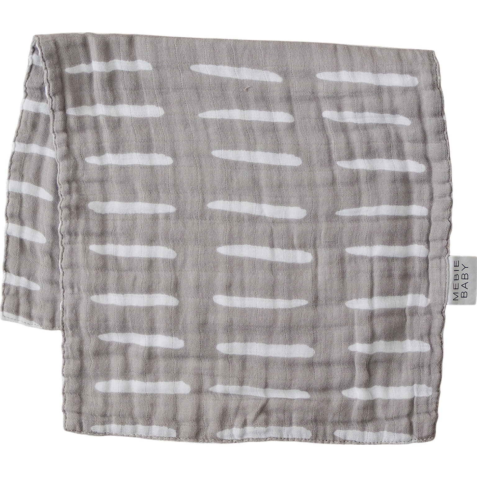 Grey Dash Muslin Burp Cloth Mebie Baby