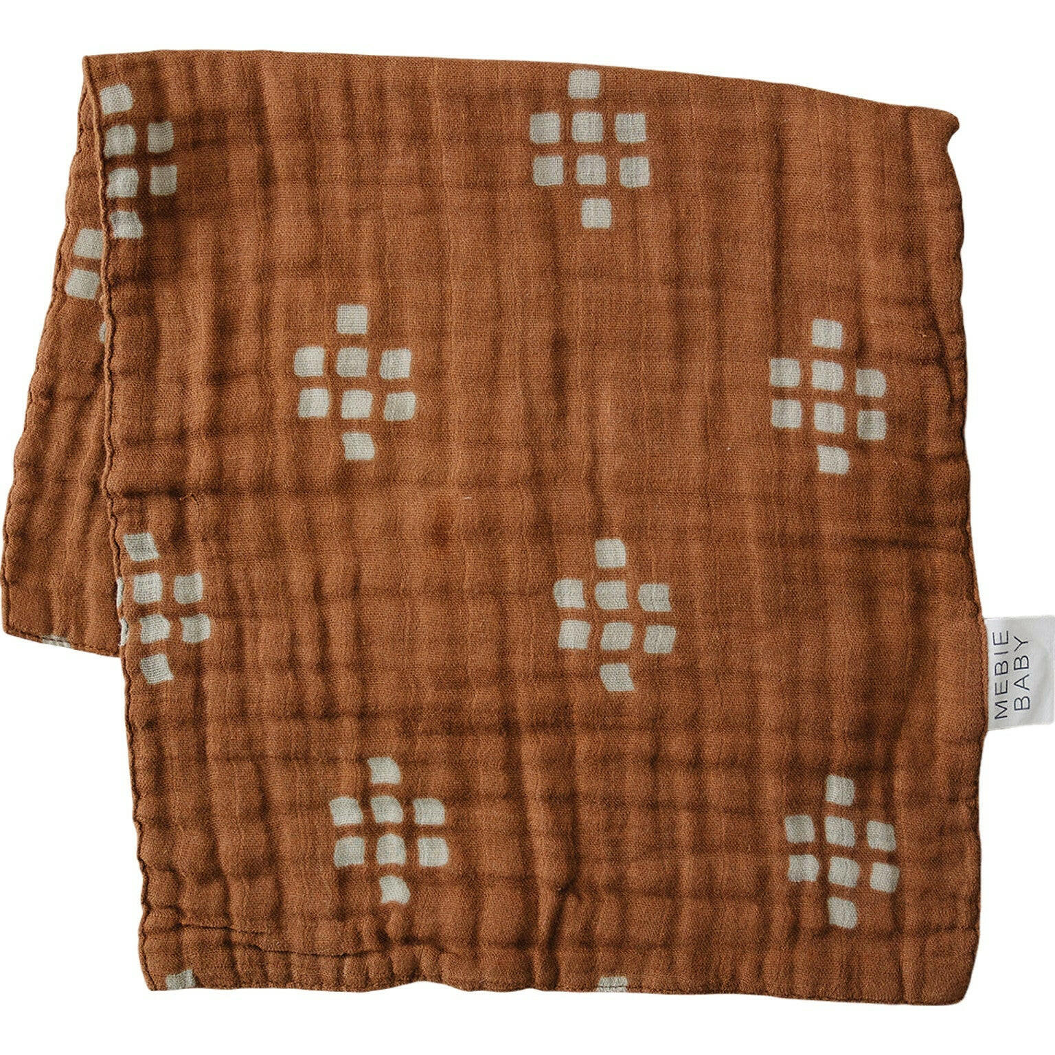 Chestnut Textile Muslin Burp Cloth  Mebie Baby
