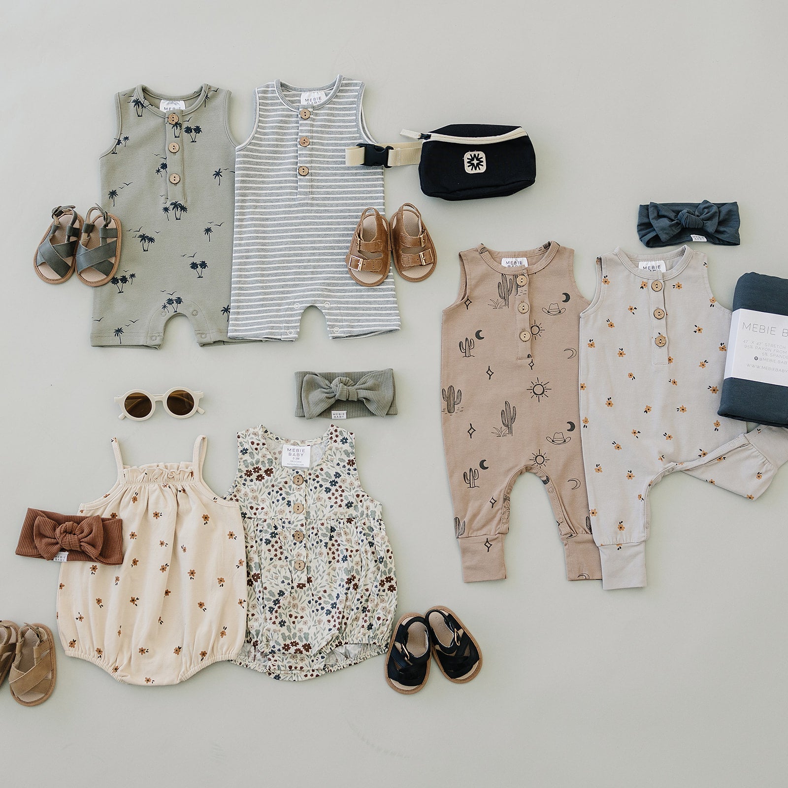 Floral Tank Romper Mebie Baby