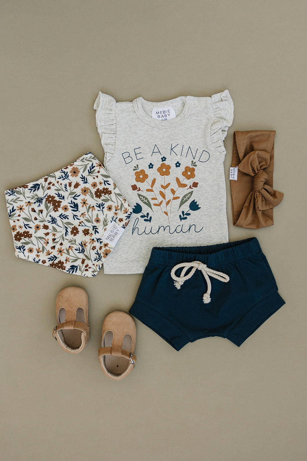 Be A Kind Human Ruffle Tee Mebie Baby