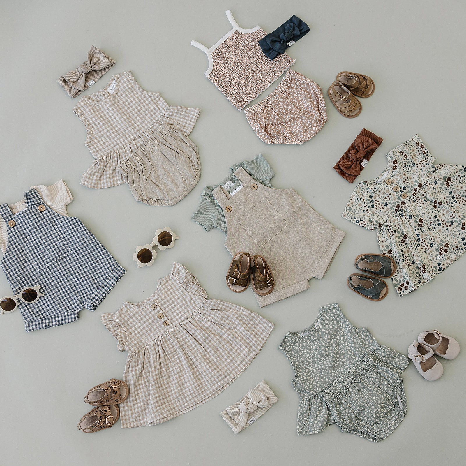 Ruched Floral Bloomer Set Mebie Baby