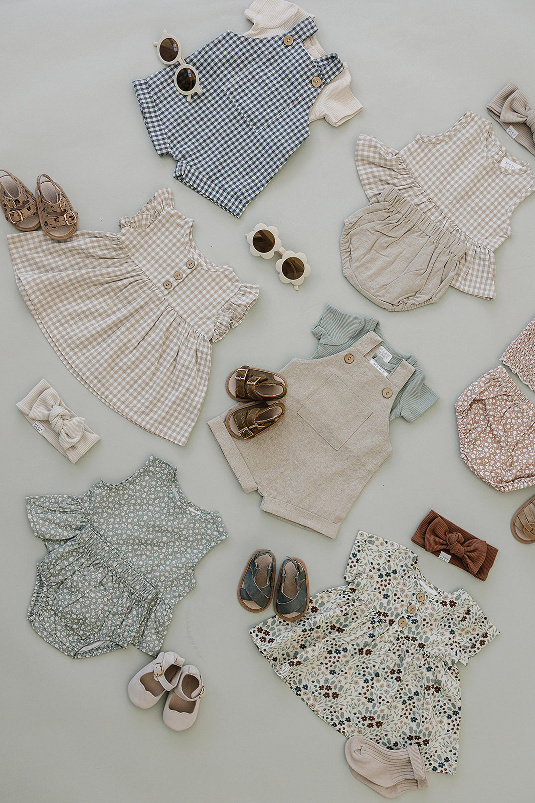 Gingham Peplum Set Mebie Baby