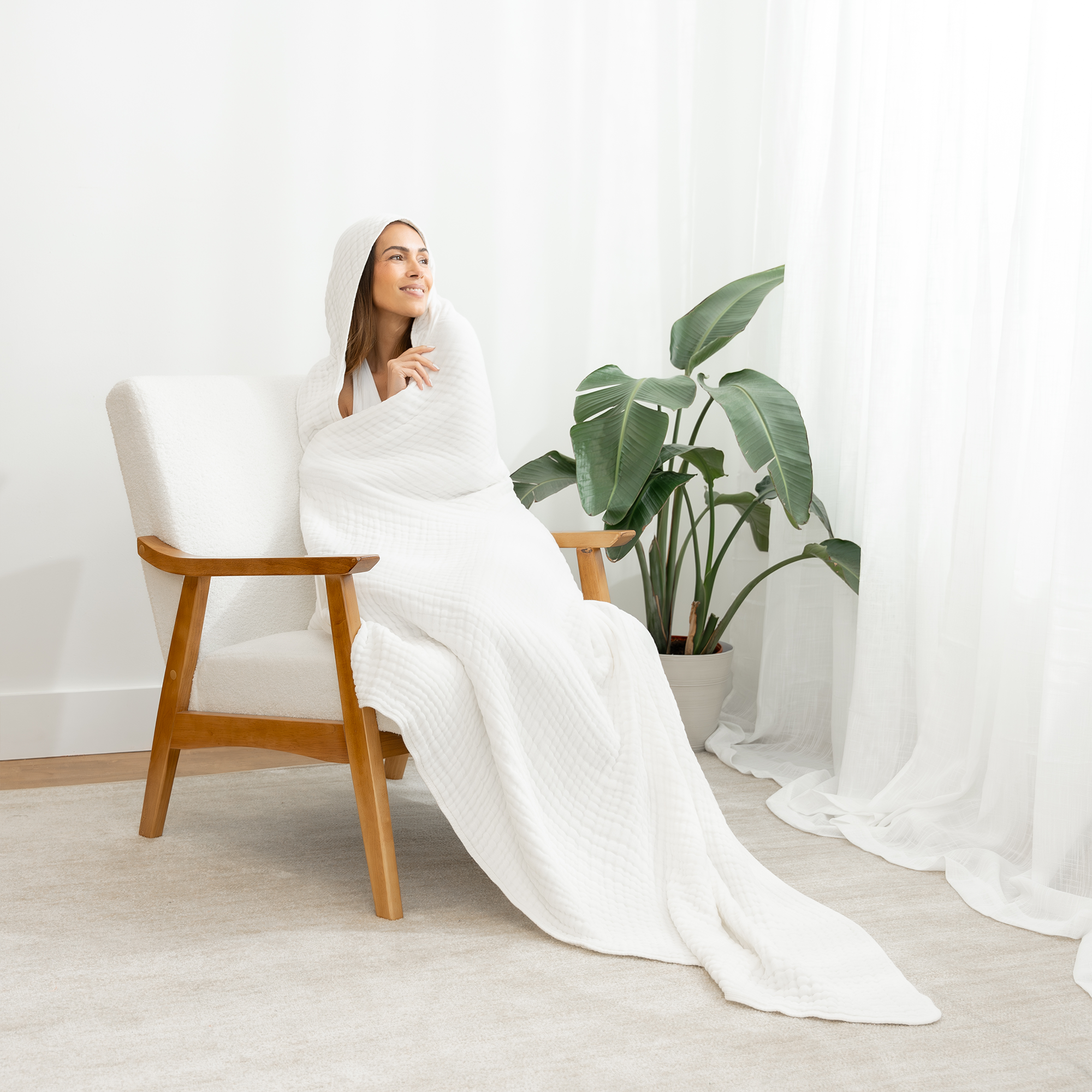 Adult Muslin Hooded Towel