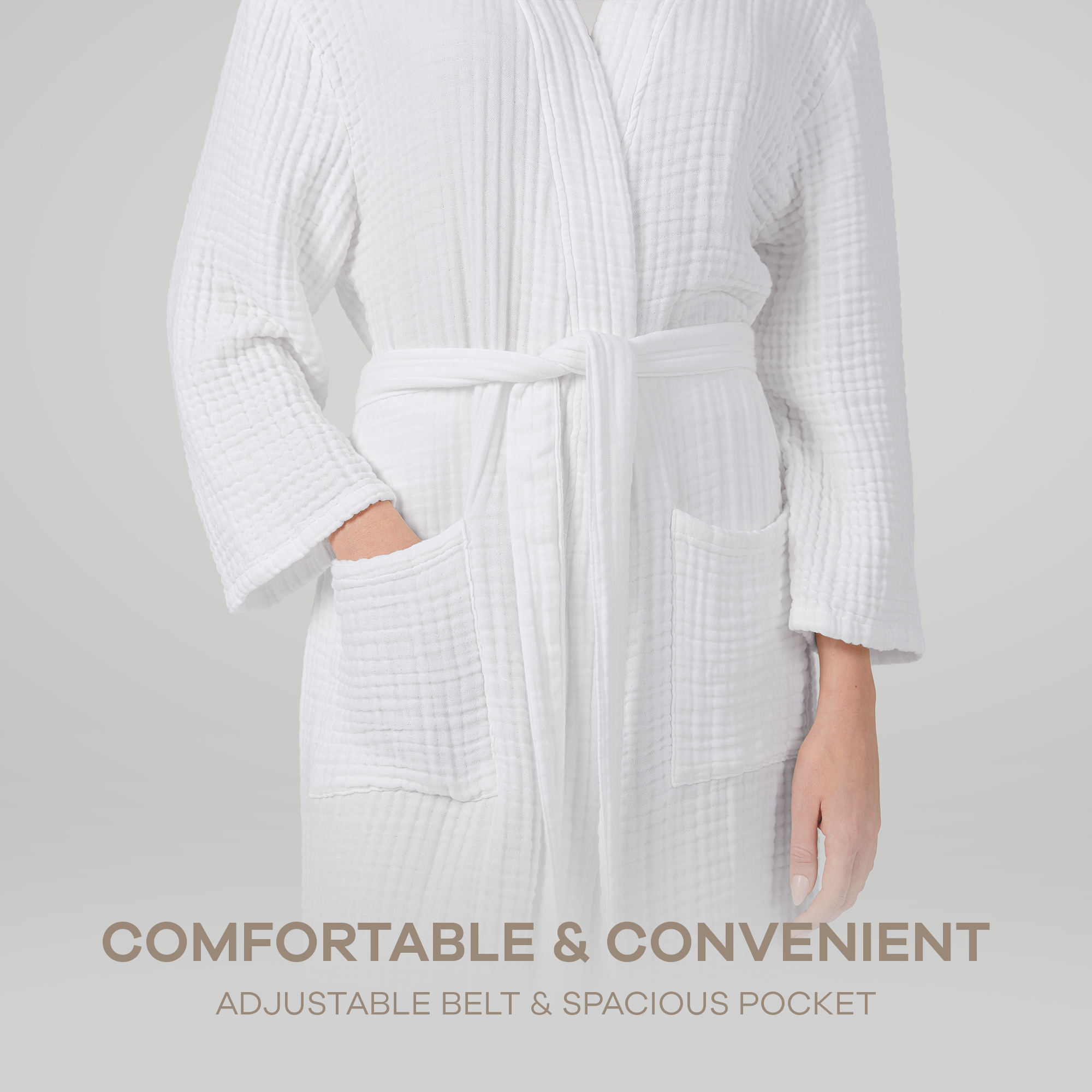 Muslin Bathrobe in White