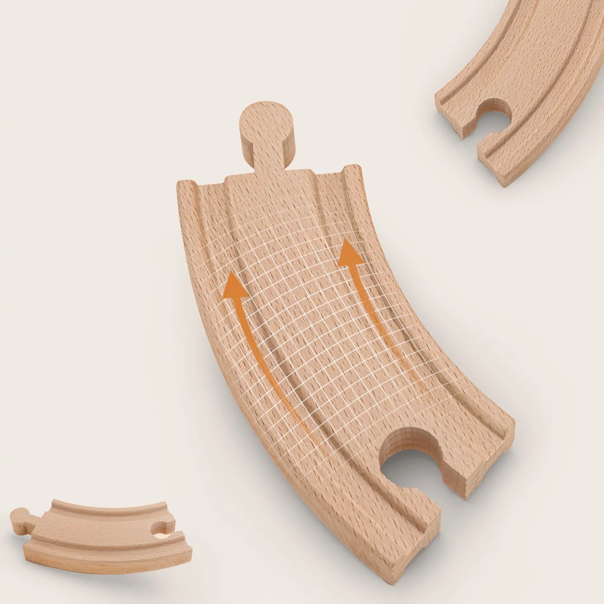 Tiny Land® Wooden Track Trains 55 Pcs Toy Tiny Land