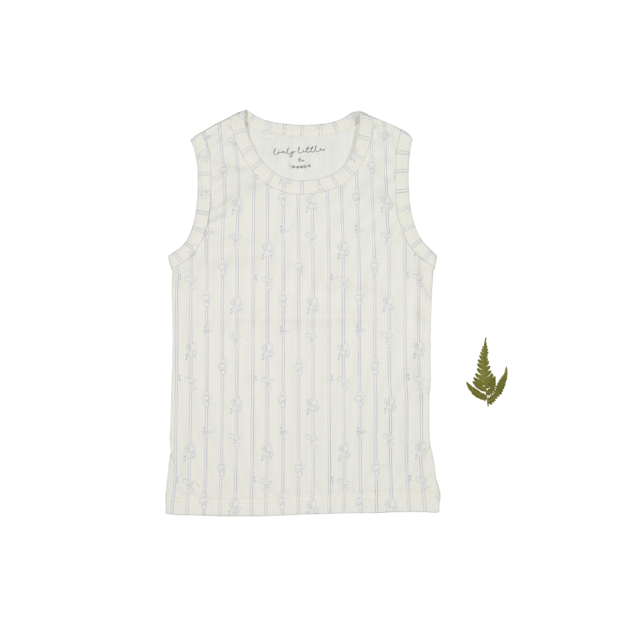 The Printed Tank - Linear Leaf Tank Lovely Littles