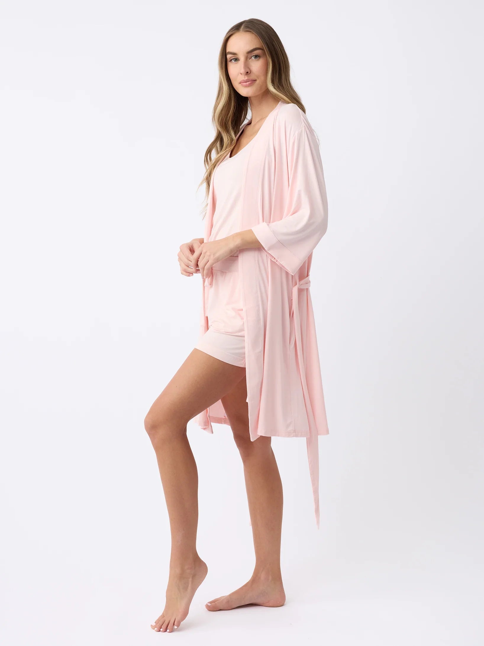 Women's Bamboo Stretch-Knit Kimono Robe