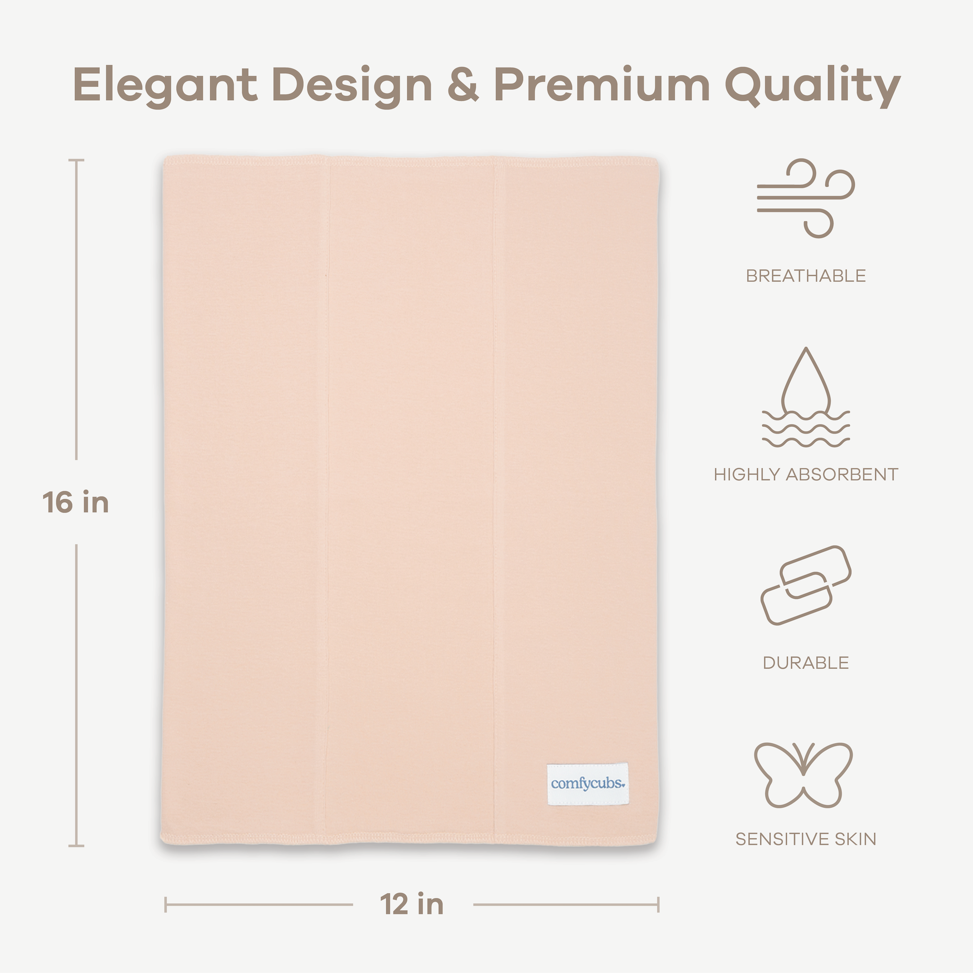 Cotton Burp Cloths in Blush