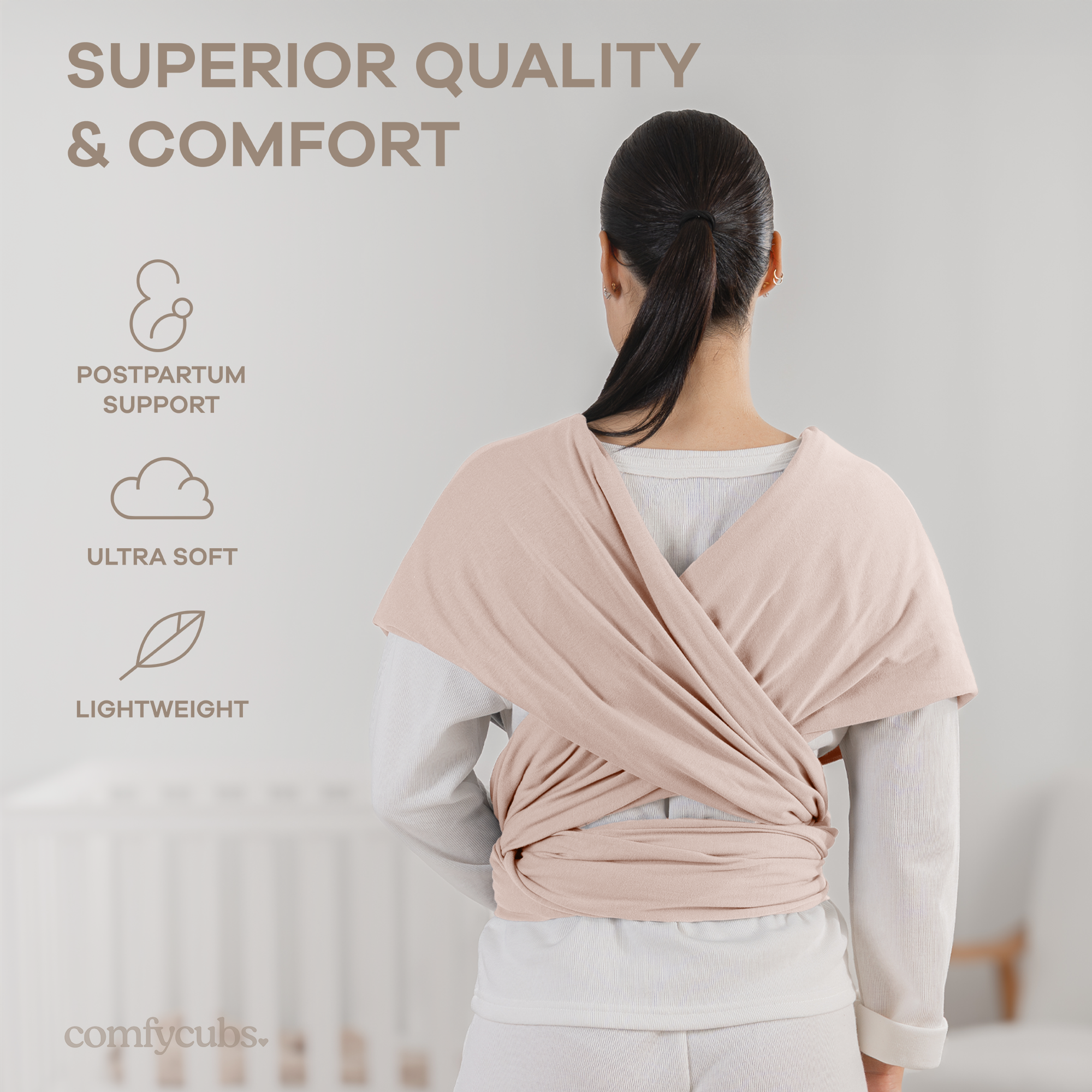 Baby Wrap Carrier in Blush