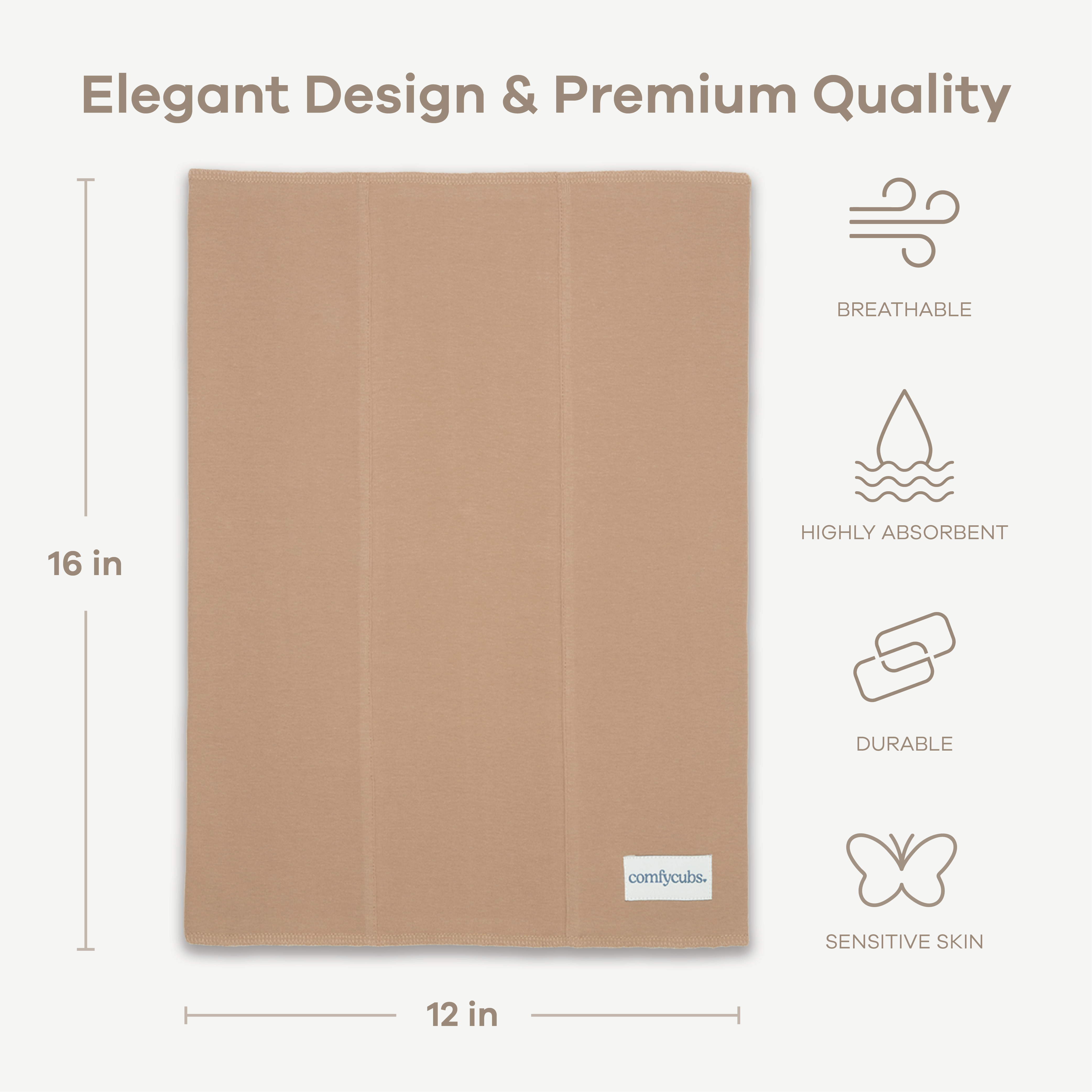 Cotton Burp Cloths in Cedar