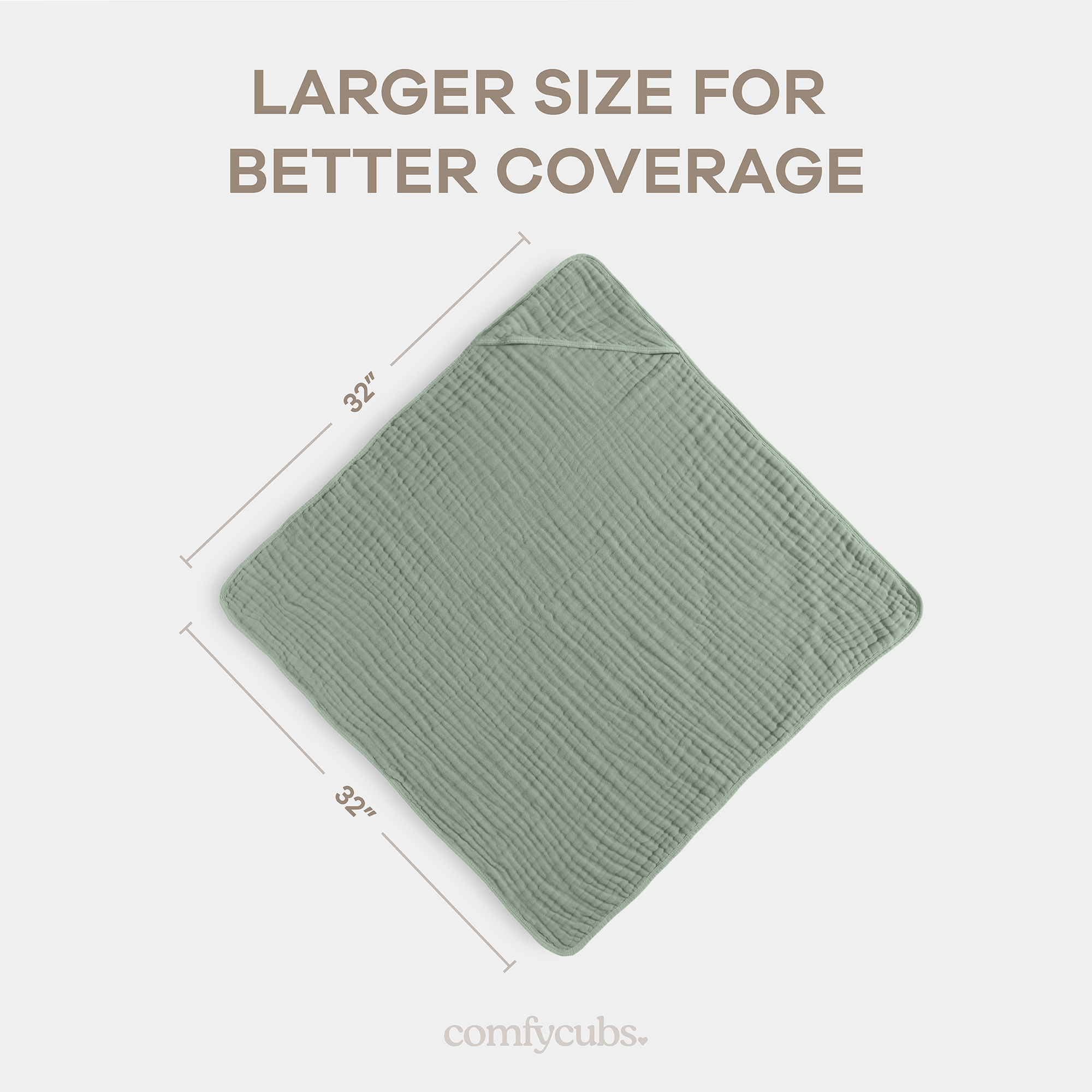 Baby Hooded Towels in Fern