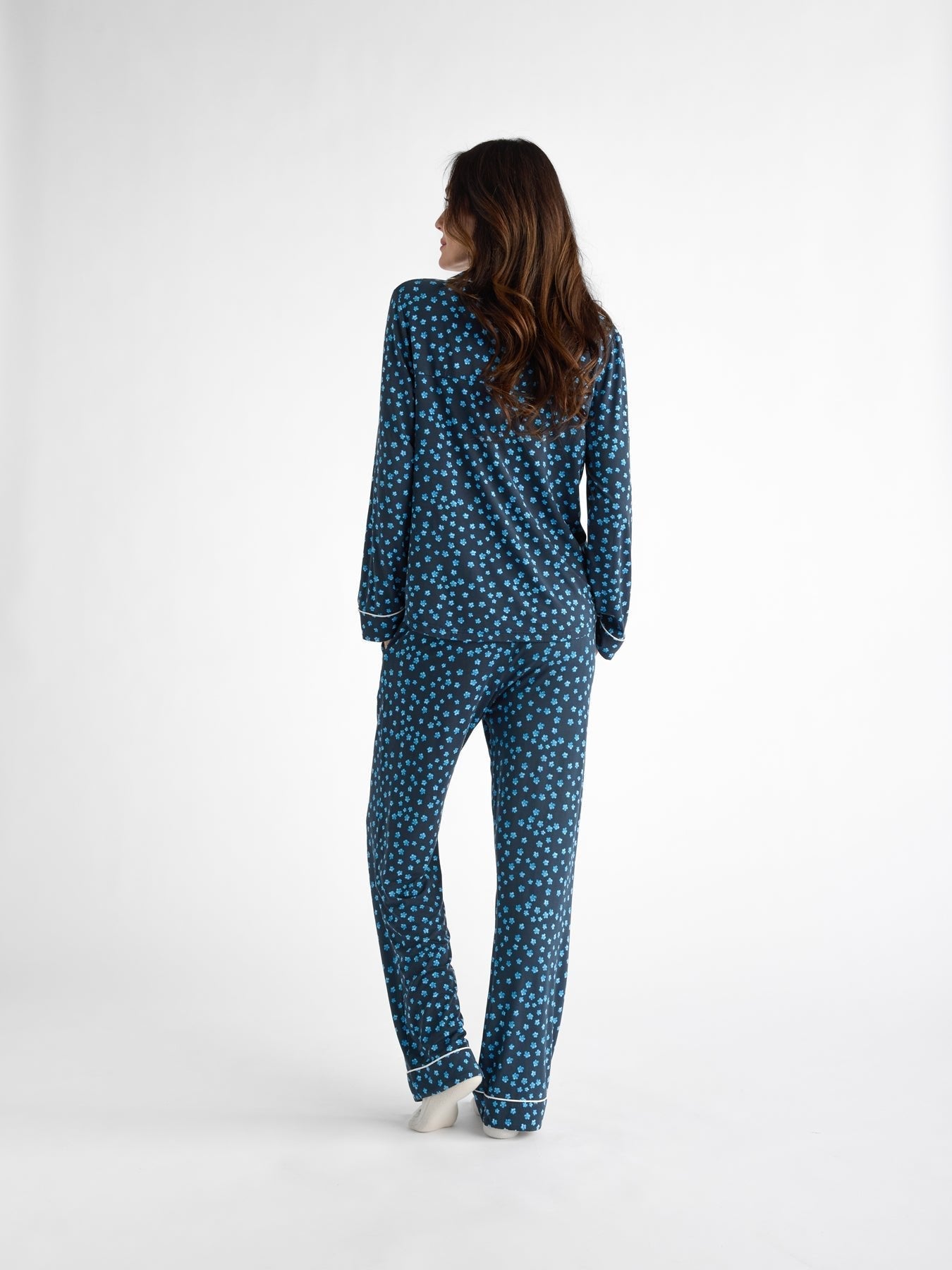 Women's Bamboo Stretch-Knit Long Sleeve Pajama Set