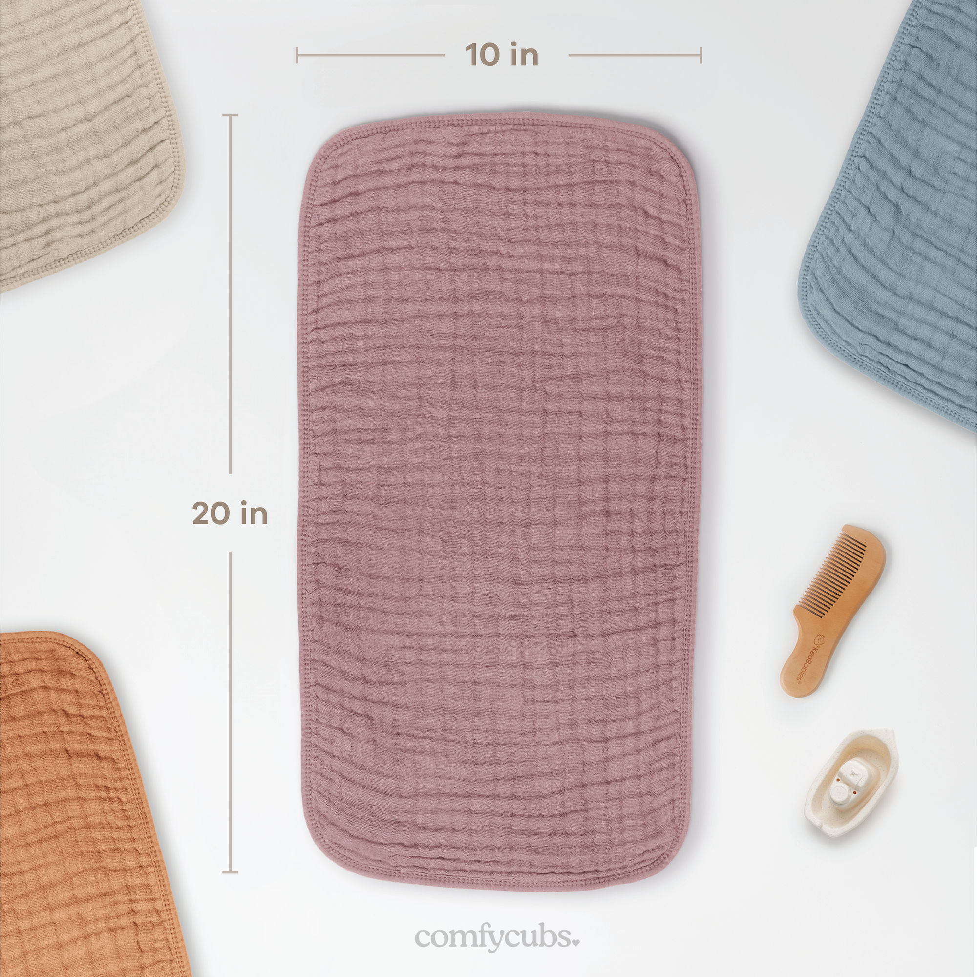 Muslin Burp Cloths in Multi Girl