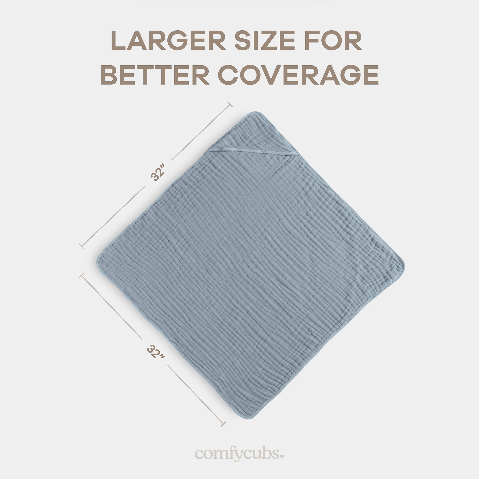 Baby Hooded Towels in Pacific Blue