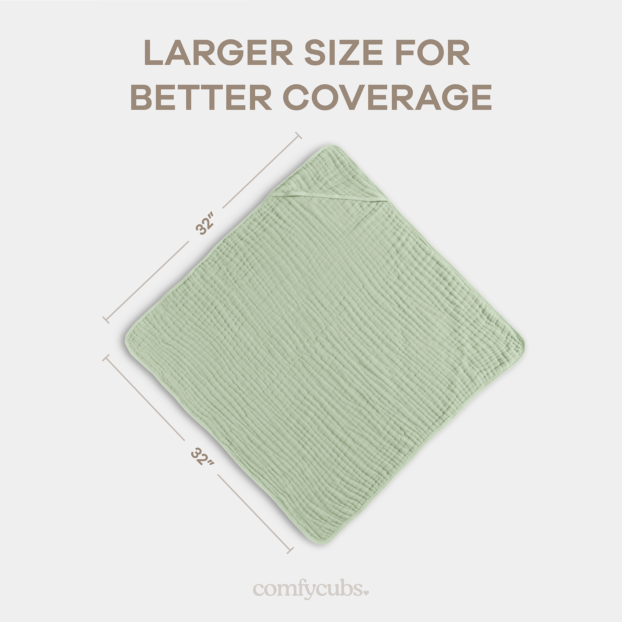 Baby Hooded Towels in Sage