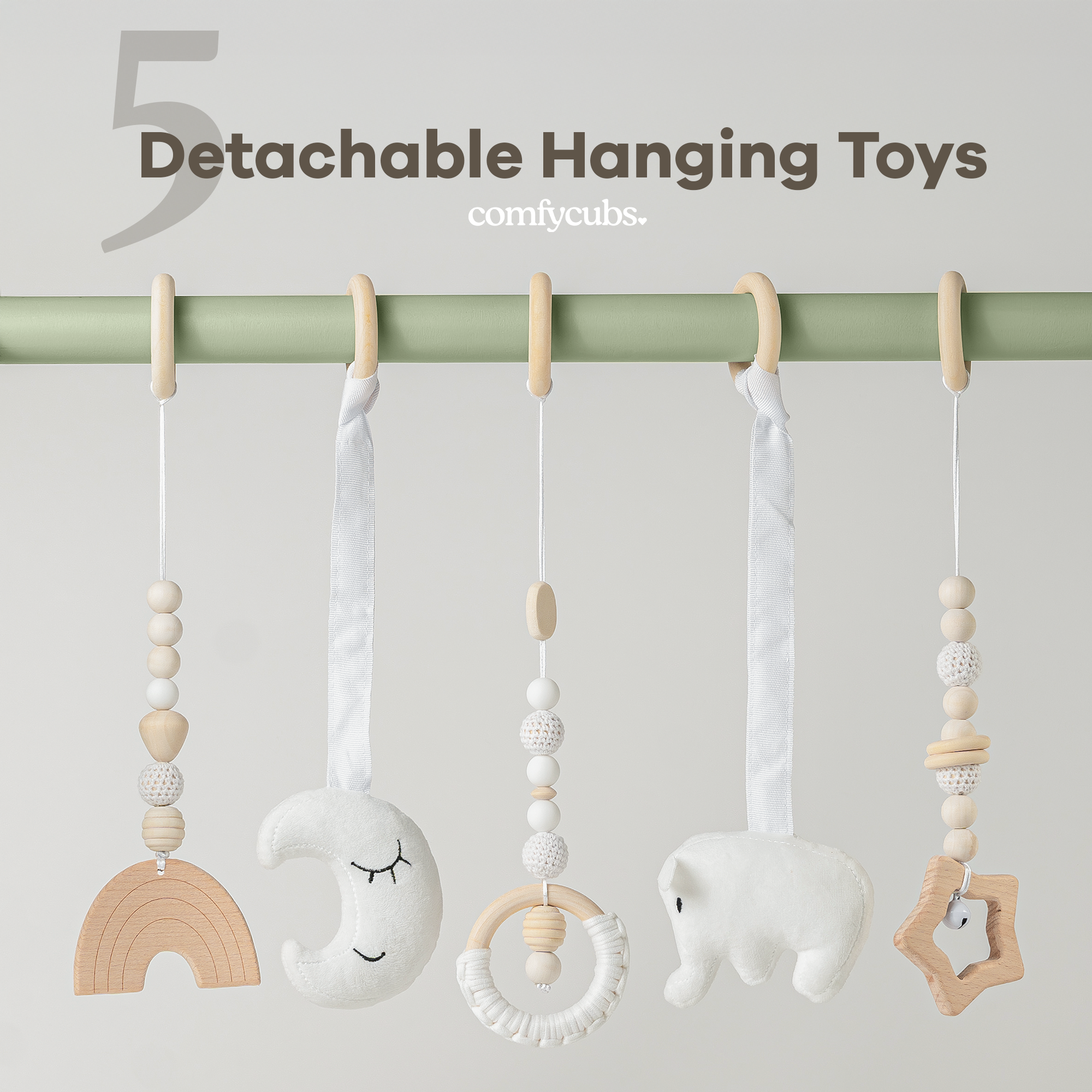 Baby Play Gym by Comfy Cubs in Sage