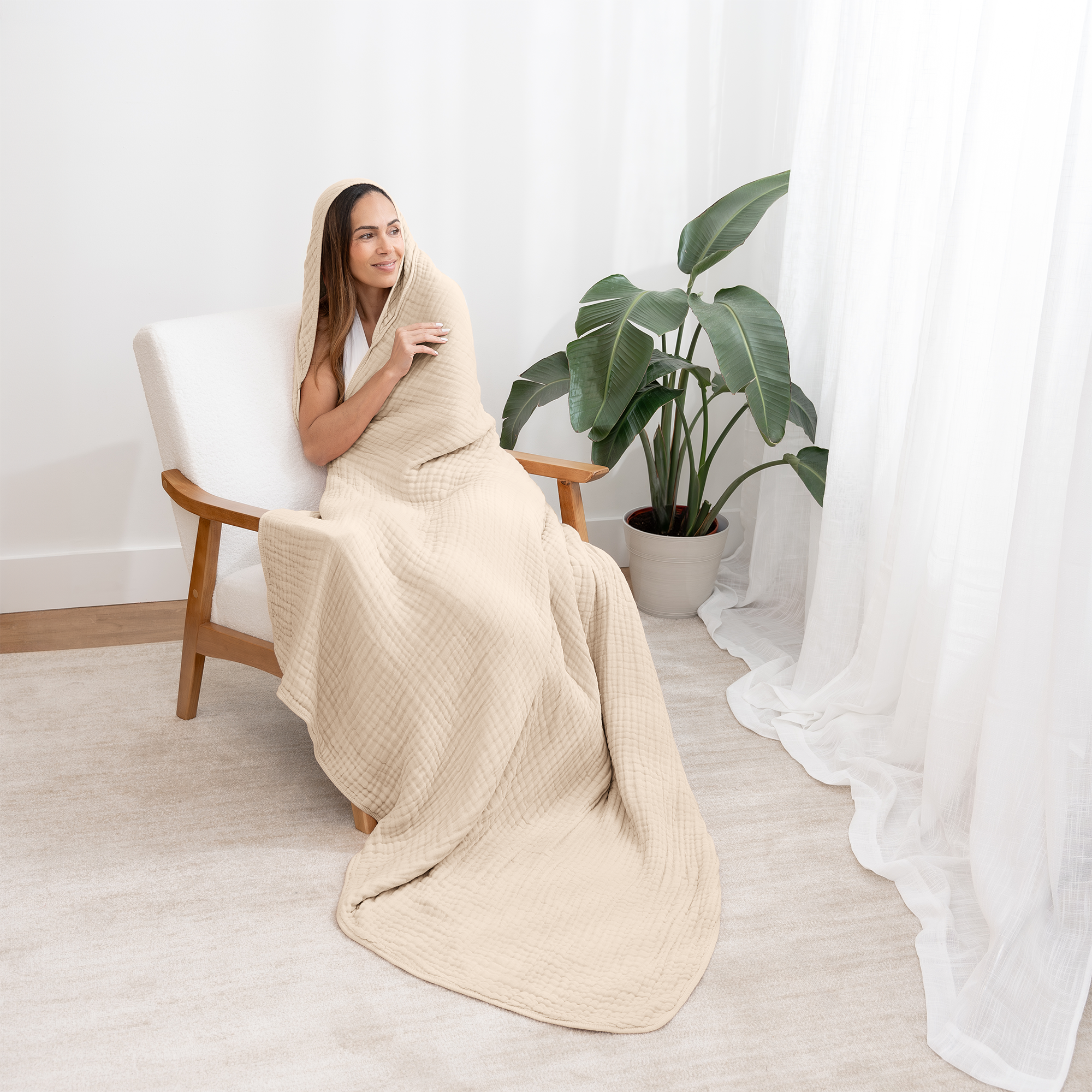 Adult Muslin Hooded Towel