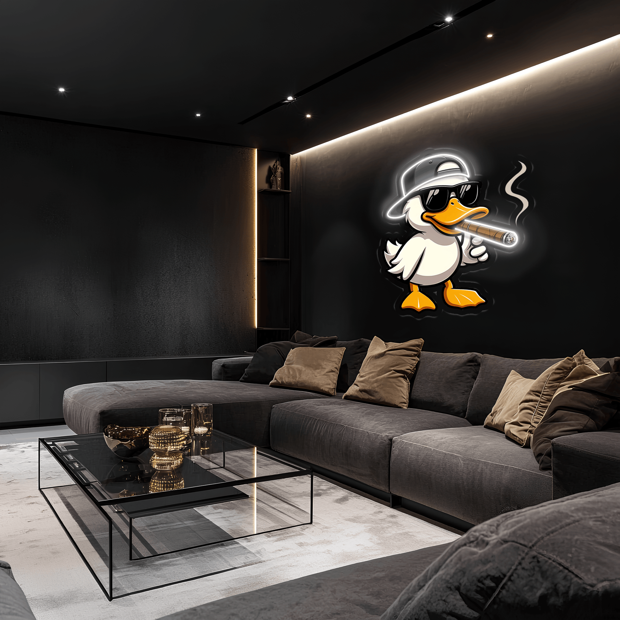 Cool Duck Plexiglass Neon Art, Duck Neon Sign, Neon Light Sign, Neon Wall Art, Neon Sign, Neon Light Sign, Neon Gifts, Gamer Gifts