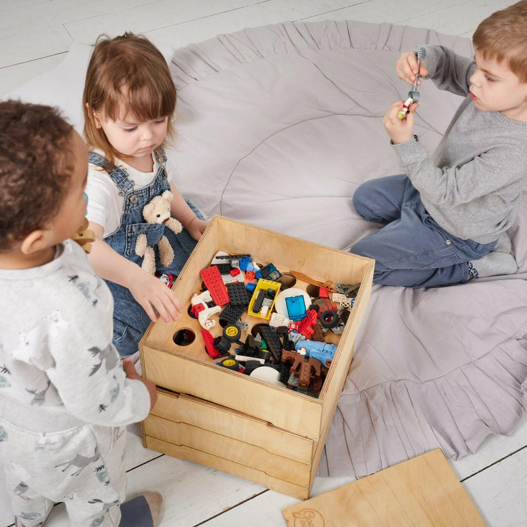 3in1 Montessori Shelves Set: Bookshelf + Toy Shelf + Lego sorter Shelves Goodevas