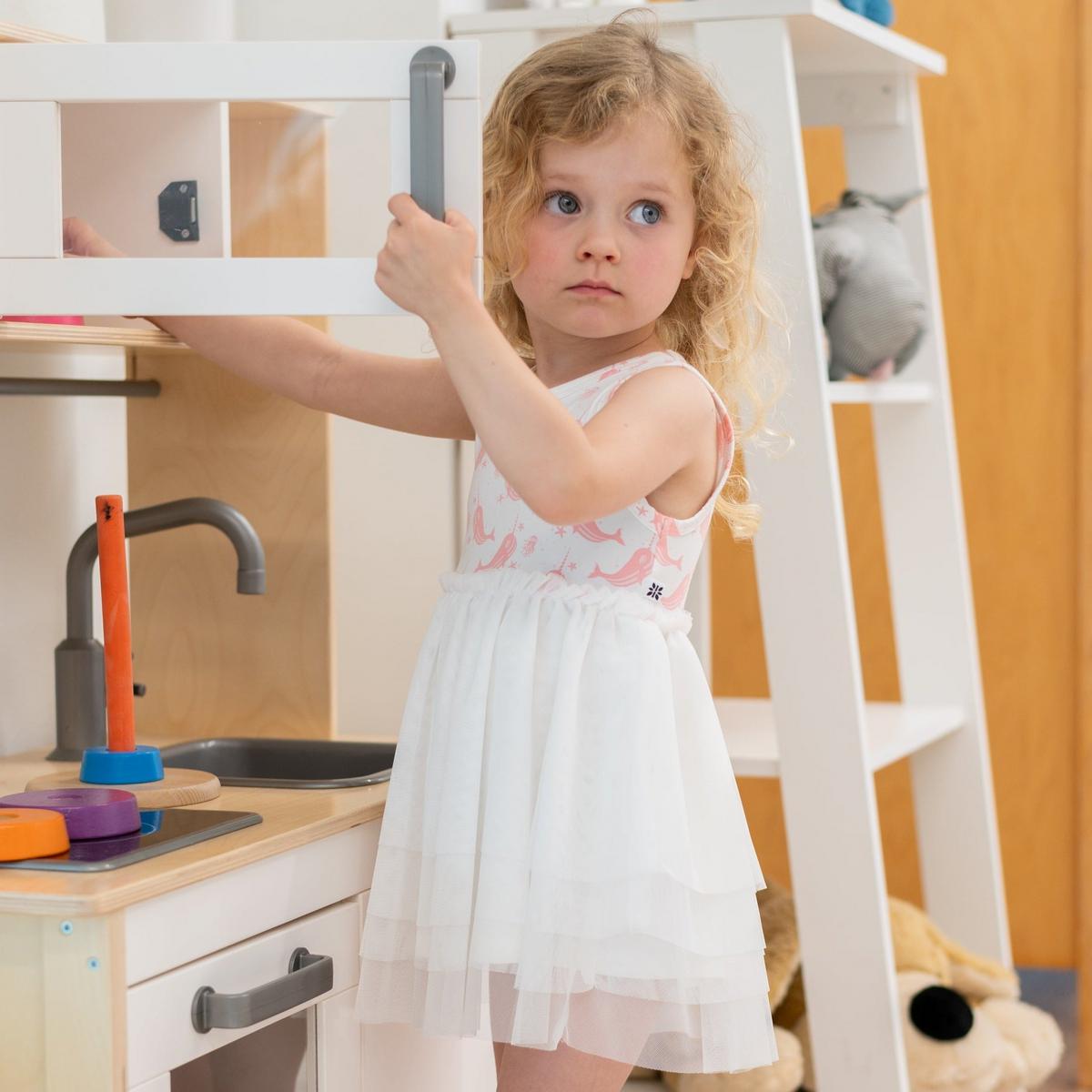 Baby Tutu Dress - Narwhal Pink