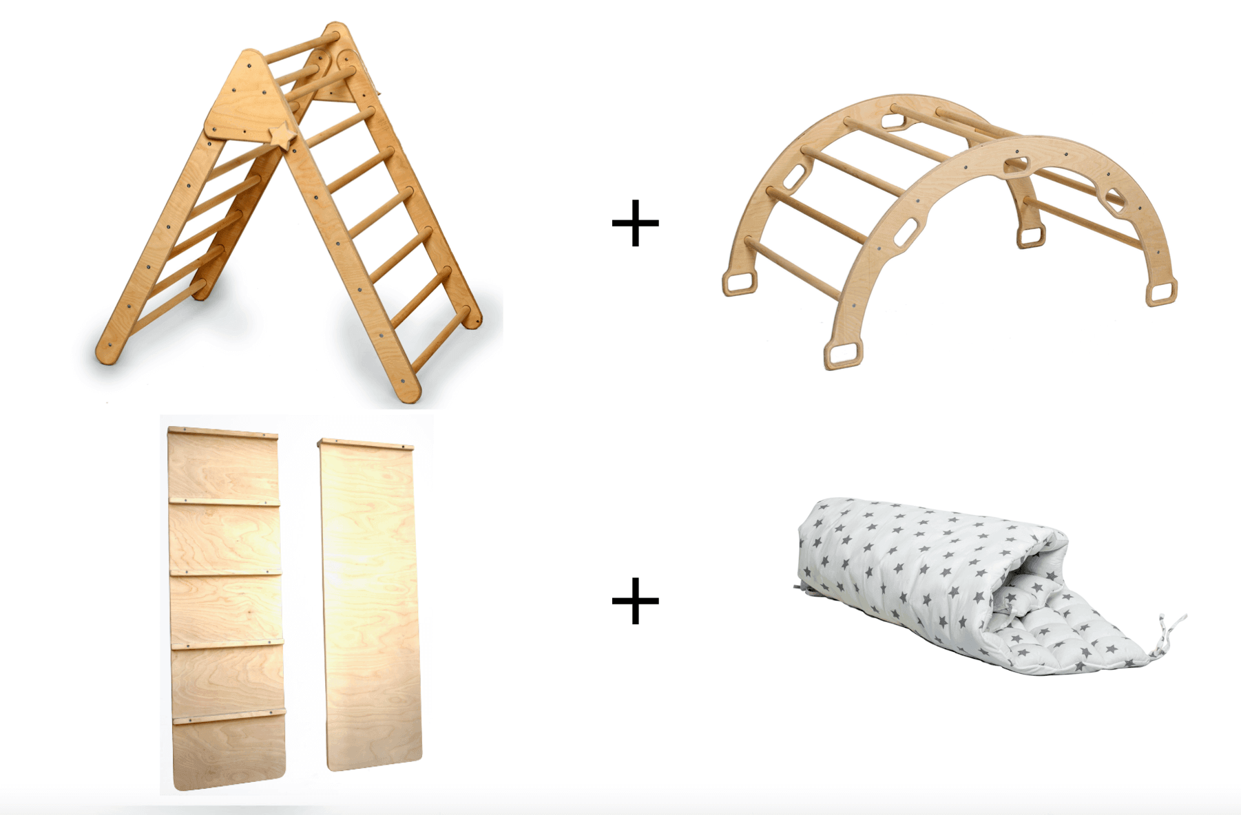 Climbing Triangle - Arch Rocker - XL Pillow and Ramp / 4 Pieces Set