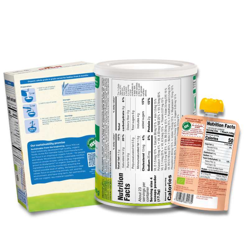 Goat & Grain Variety Bundle: Goat Milk, Oat Cereal, Panda Peach