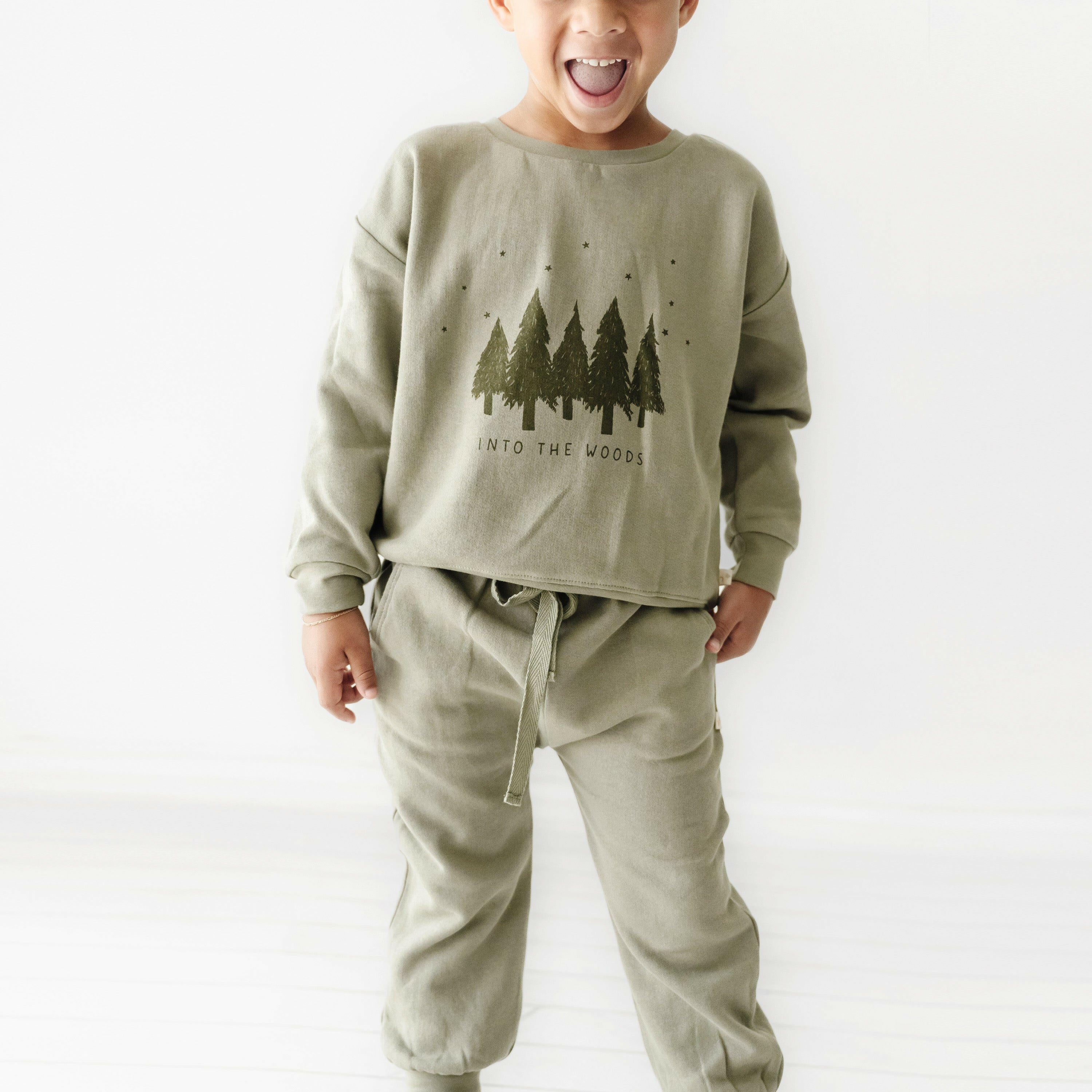 Organic Kids Sweatshirt - Woods Sweatshirt Makemake Organics