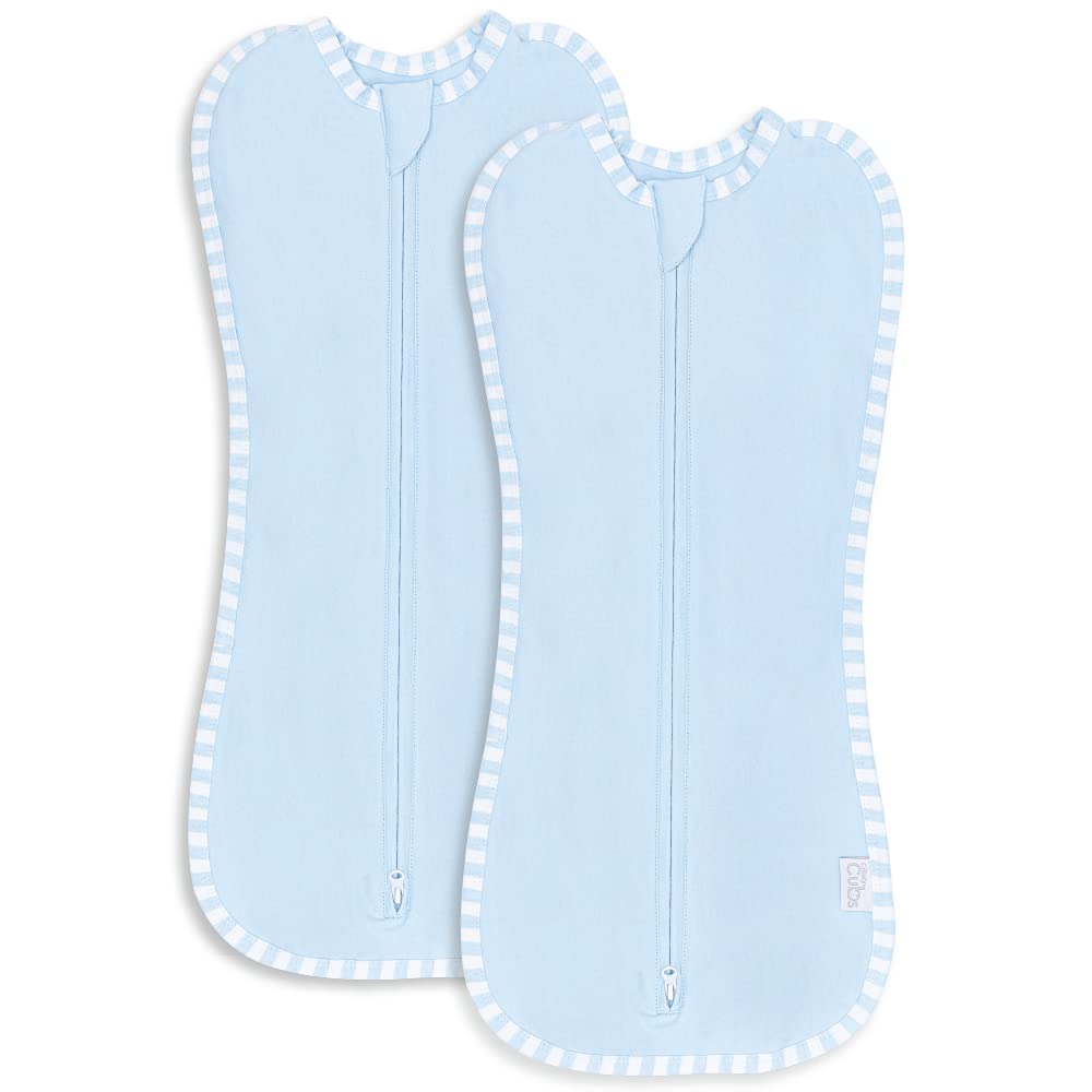 Easy Zipper Swaddle Blankets in Blue