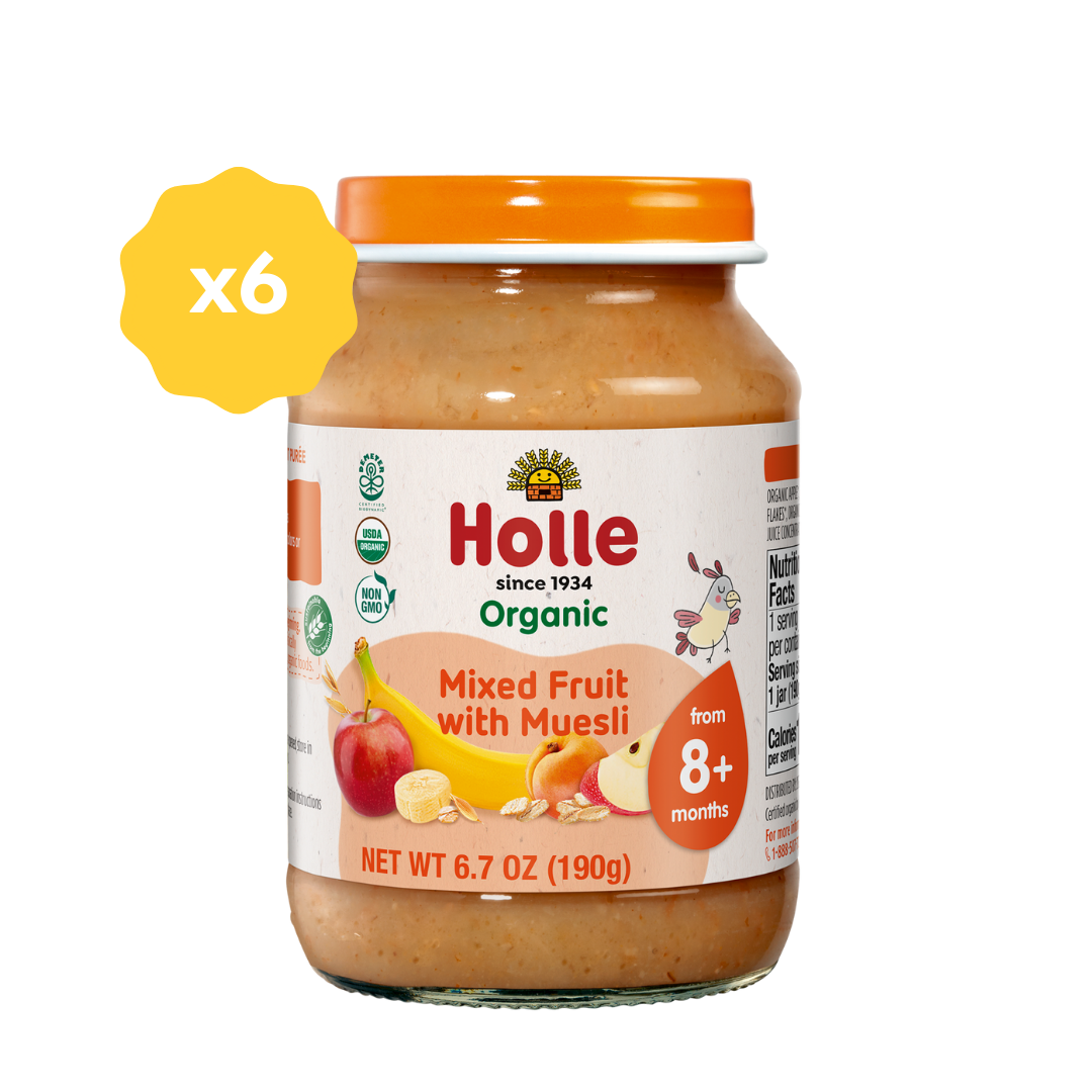 Holle Organic Baby Food Jar - Mixed Fruit with Muesli - 6 Jars
