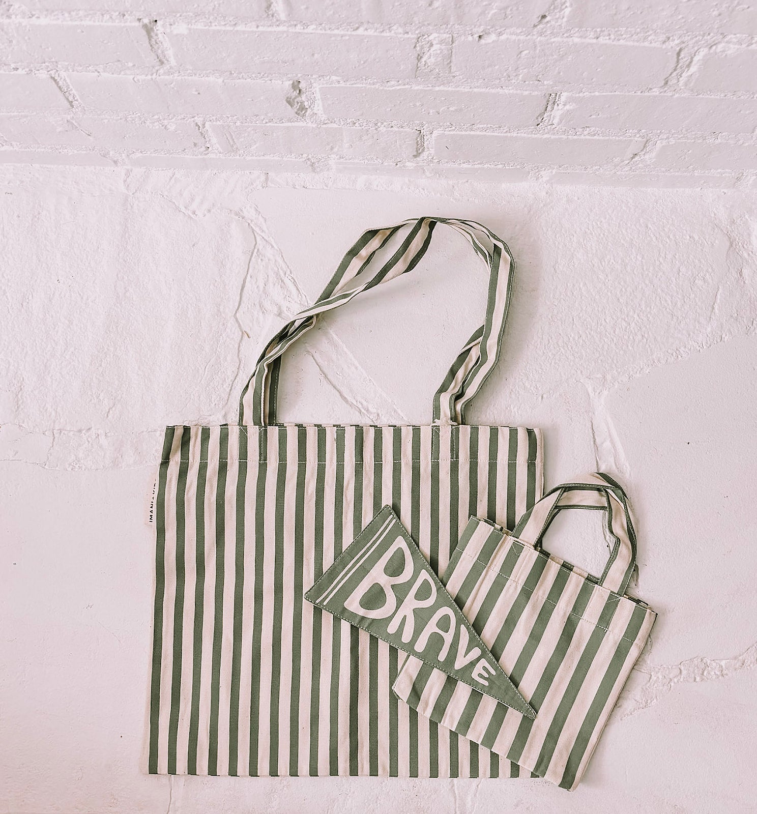 Brave Canvas Tote + Mini Tote Bag Set