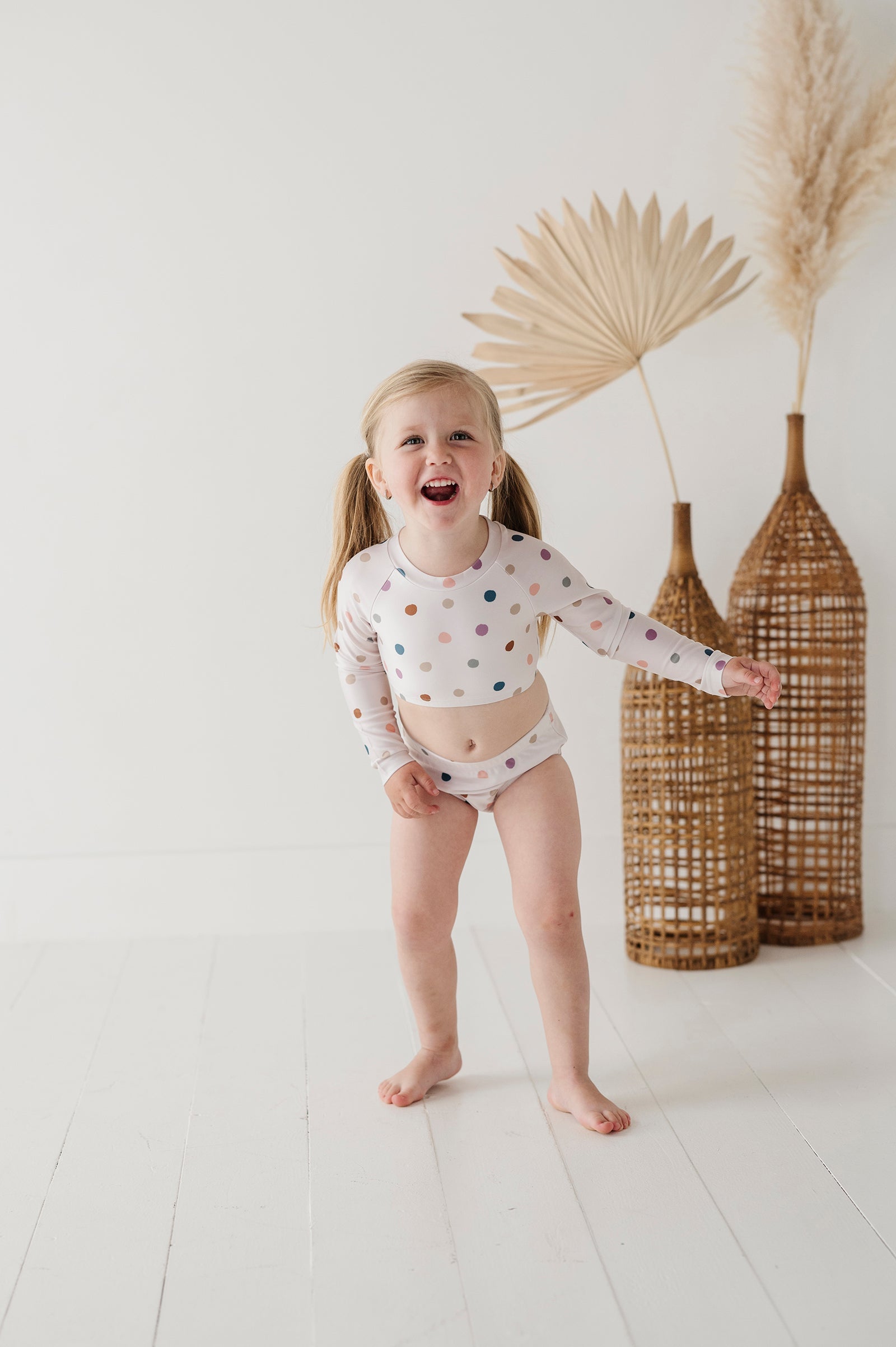 Girl's Two-Piece Crop Swimsuit