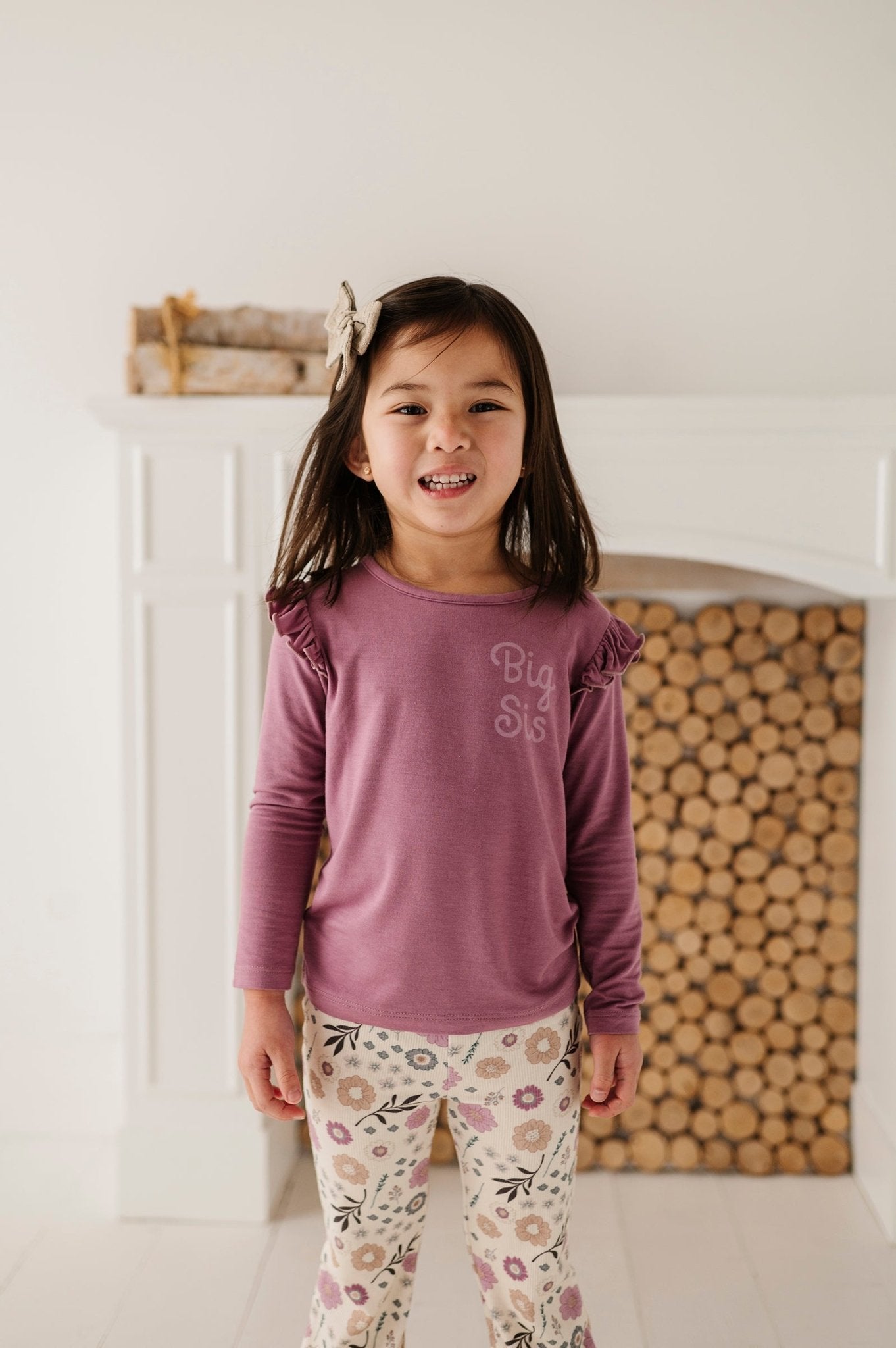 Girl's Long Sleeve Ruffle Top
